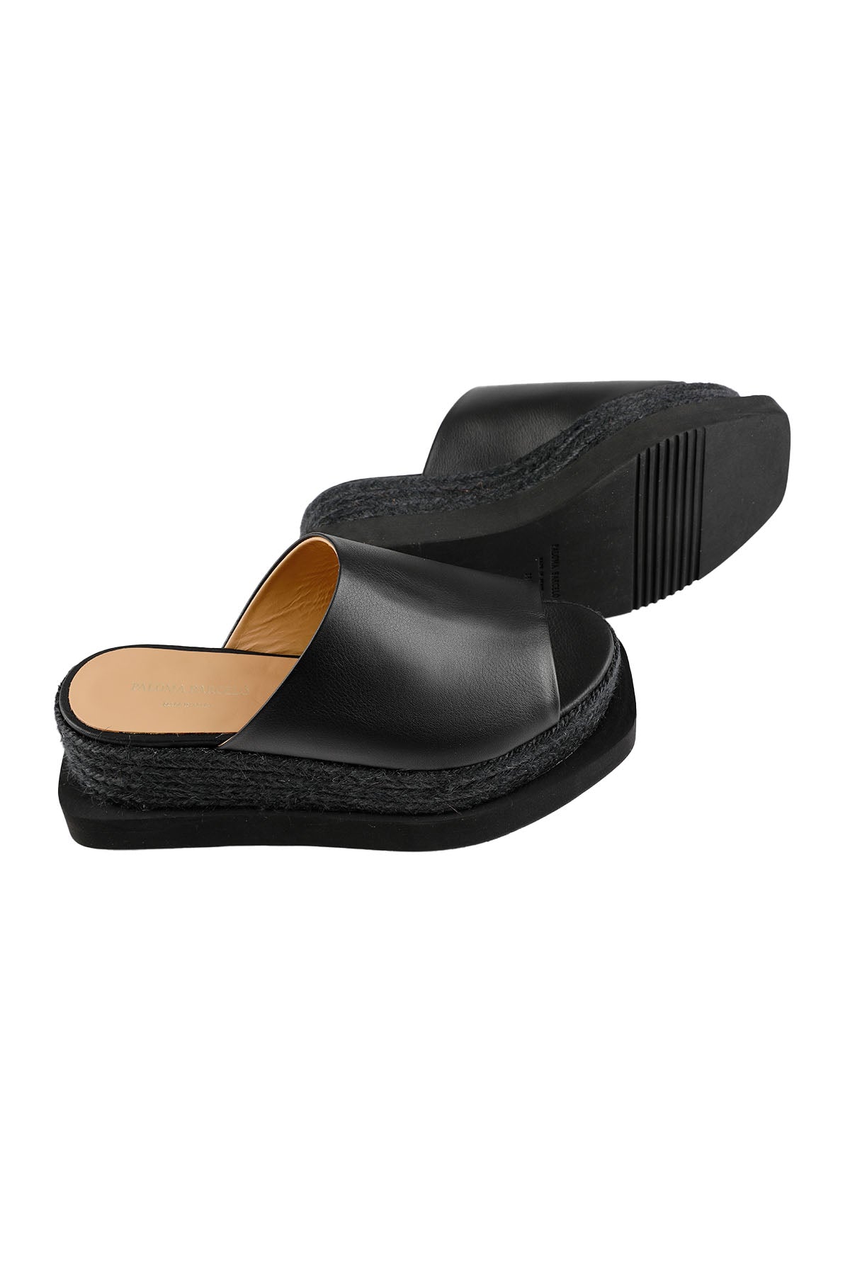 Paloma Barcelo Hasır Dolgu Topuklu Deri Terlik-Libas Trendy Fashion Store