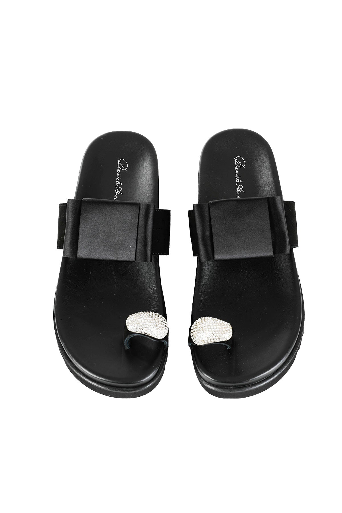 Daniele Ancarani Swarovski Taşlı Deri Terlik-Libas Trendy Fashion Store