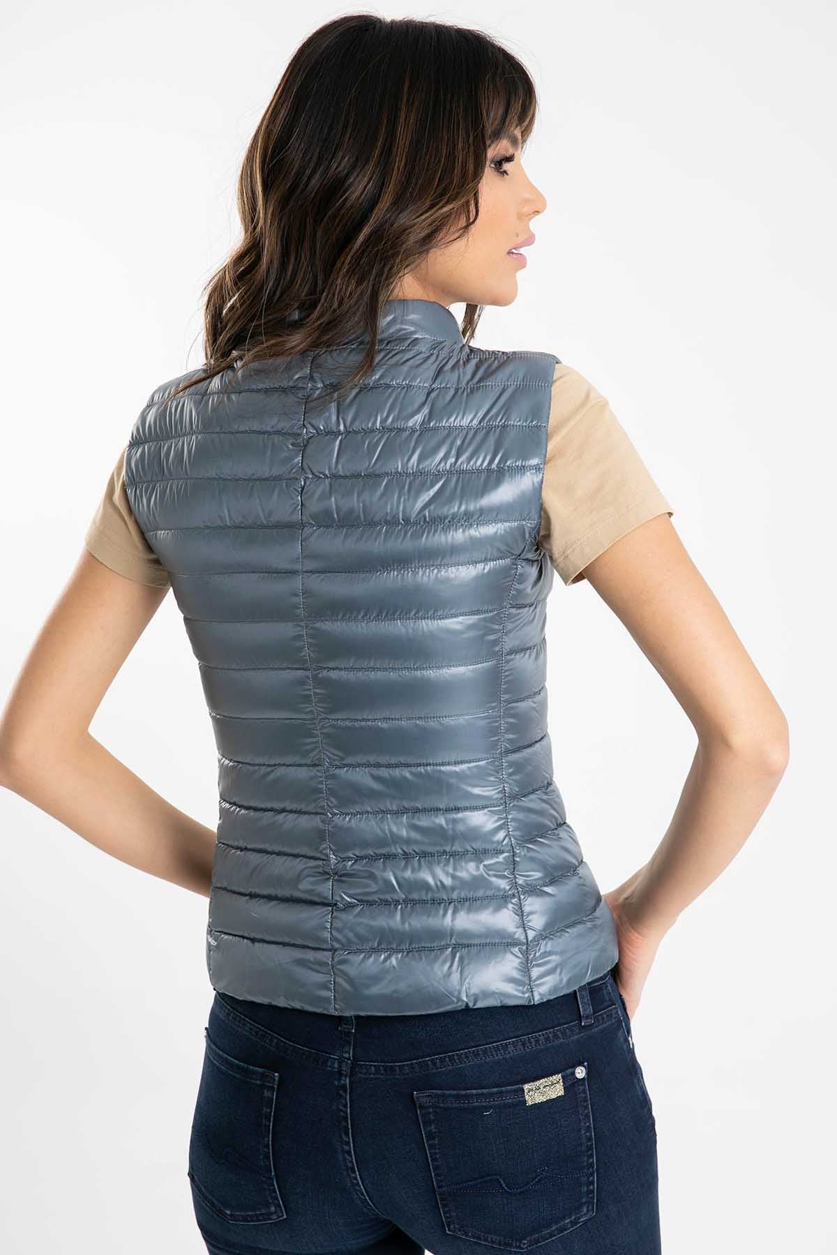 Herno Dik Yaka Belden Oturan Puffer Yelek-Libas Trendy Fashion Store