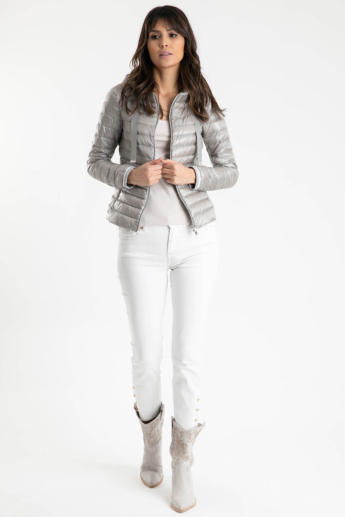 Herno Kapüşonlu Ribana Kollu İnce Mont-Libas Trendy Fashion Store