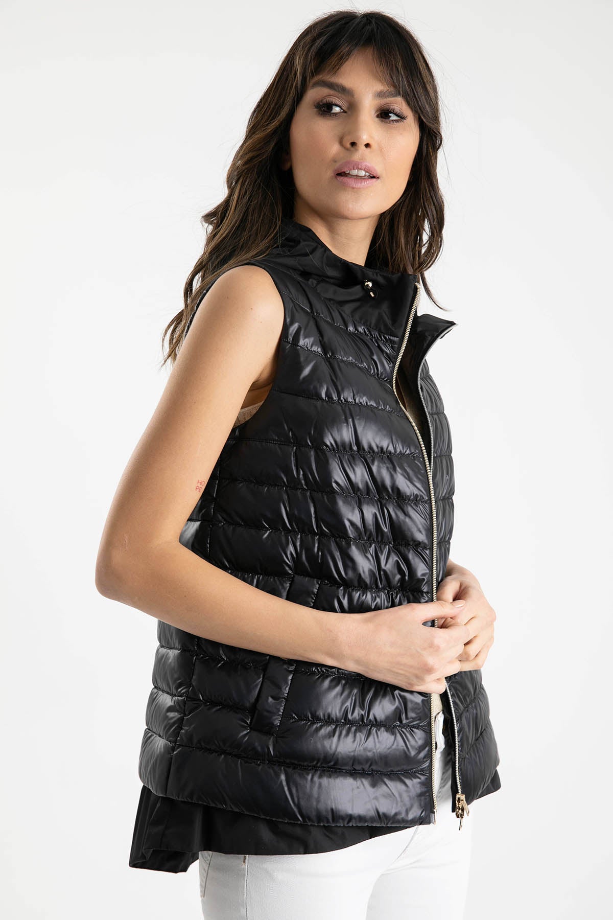 Herno Çan Kesim Kapüşonlu Puffer Yelek-Libas Trendy Fashion Store