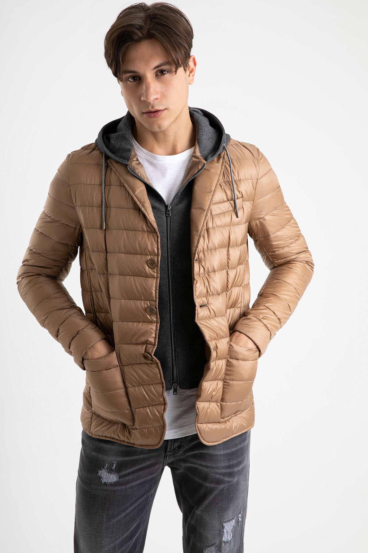 Herno Çıkarılabilir Kapüşonlu İç Yelekli Mont Ceket-Libas Trendy Fashion Store