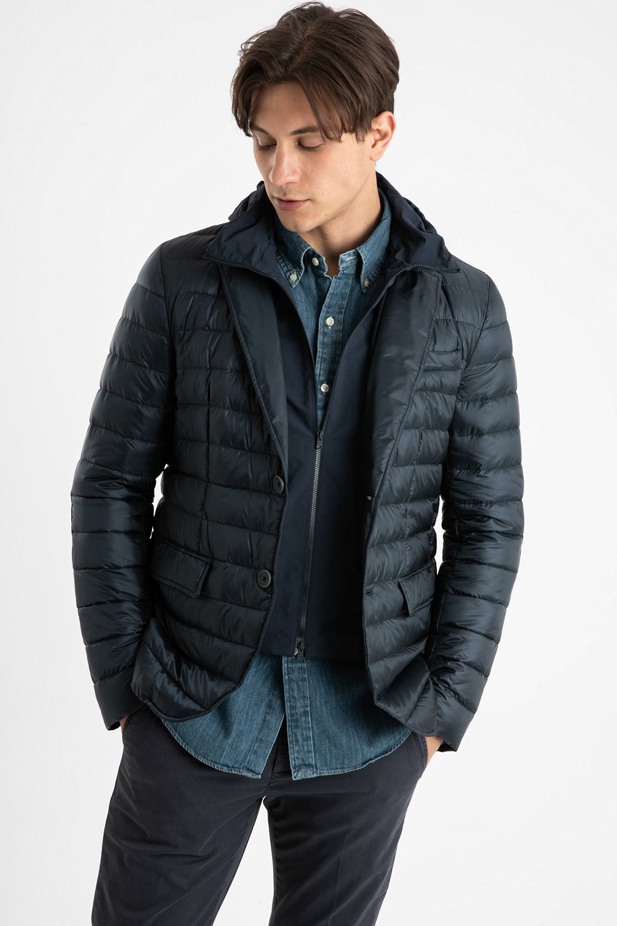 Herno Çıkarılabilir Kapüşonlu İç Yelekli Mont Ceket-Libas Trendy Fashion Store