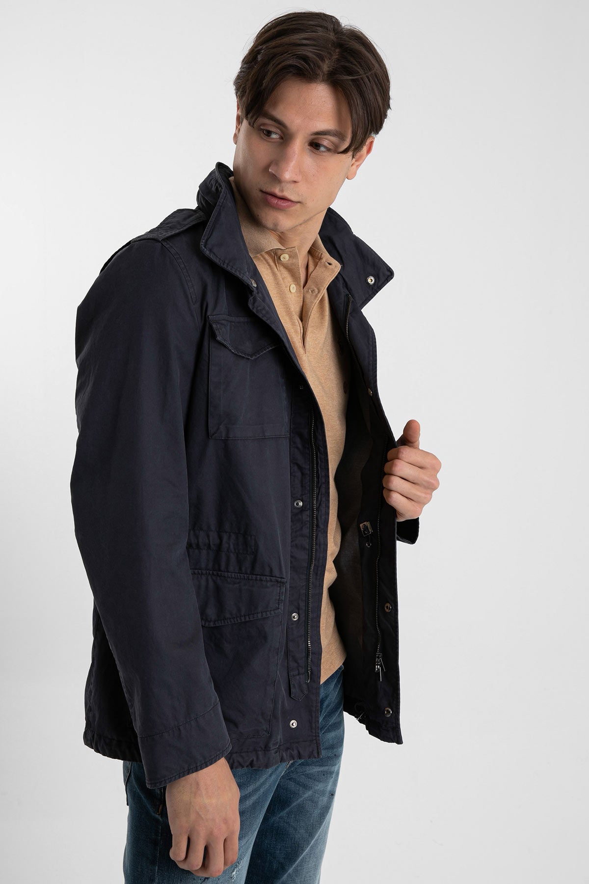 Herno Yıkamalı Kapak Cepli Mont Ceket-Libas Trendy Fashion Store