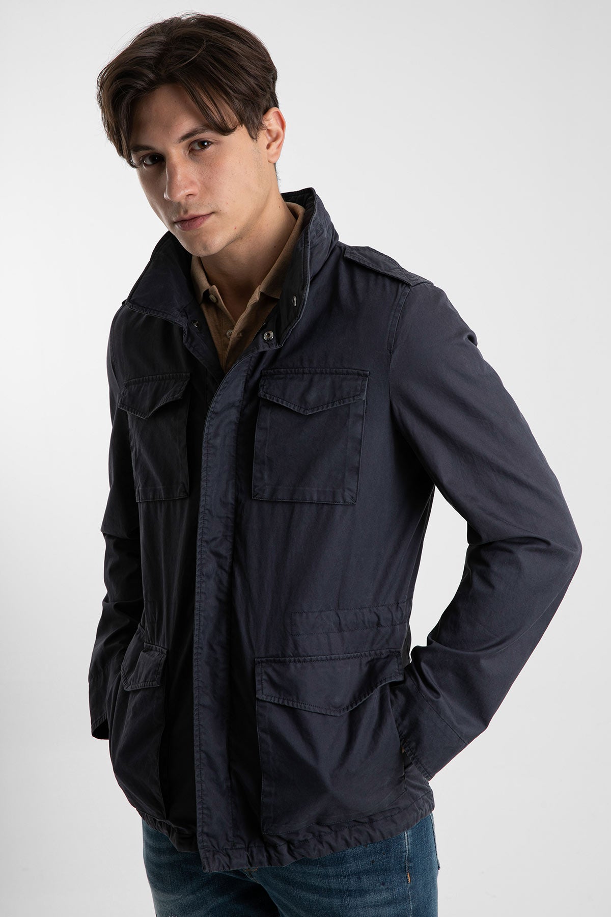 Herno Yıkamalı Kapak Cepli Mont Ceket-Libas Trendy Fashion Store