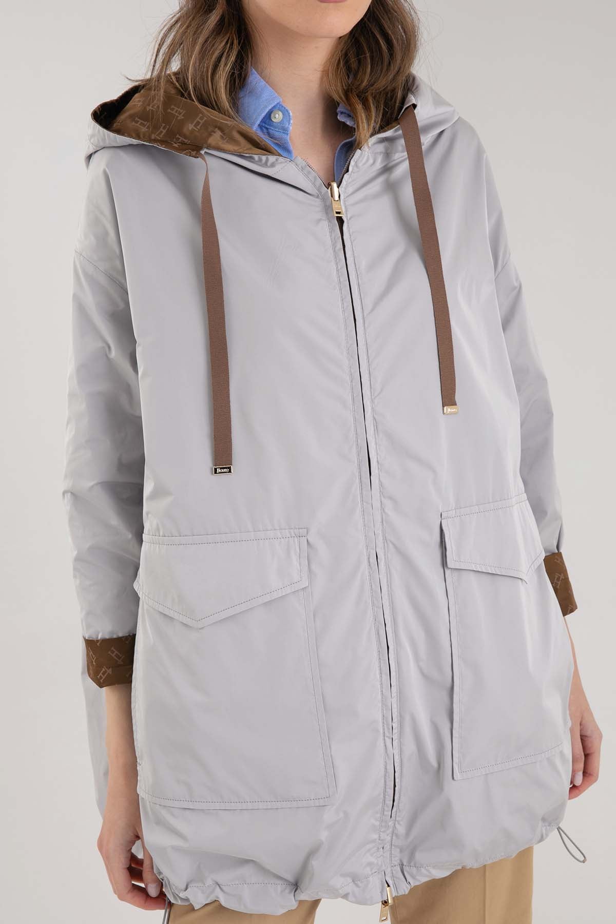 Herno Çift Taraflı Monogramlı Trençkot-Libas Trendy Fashion Store