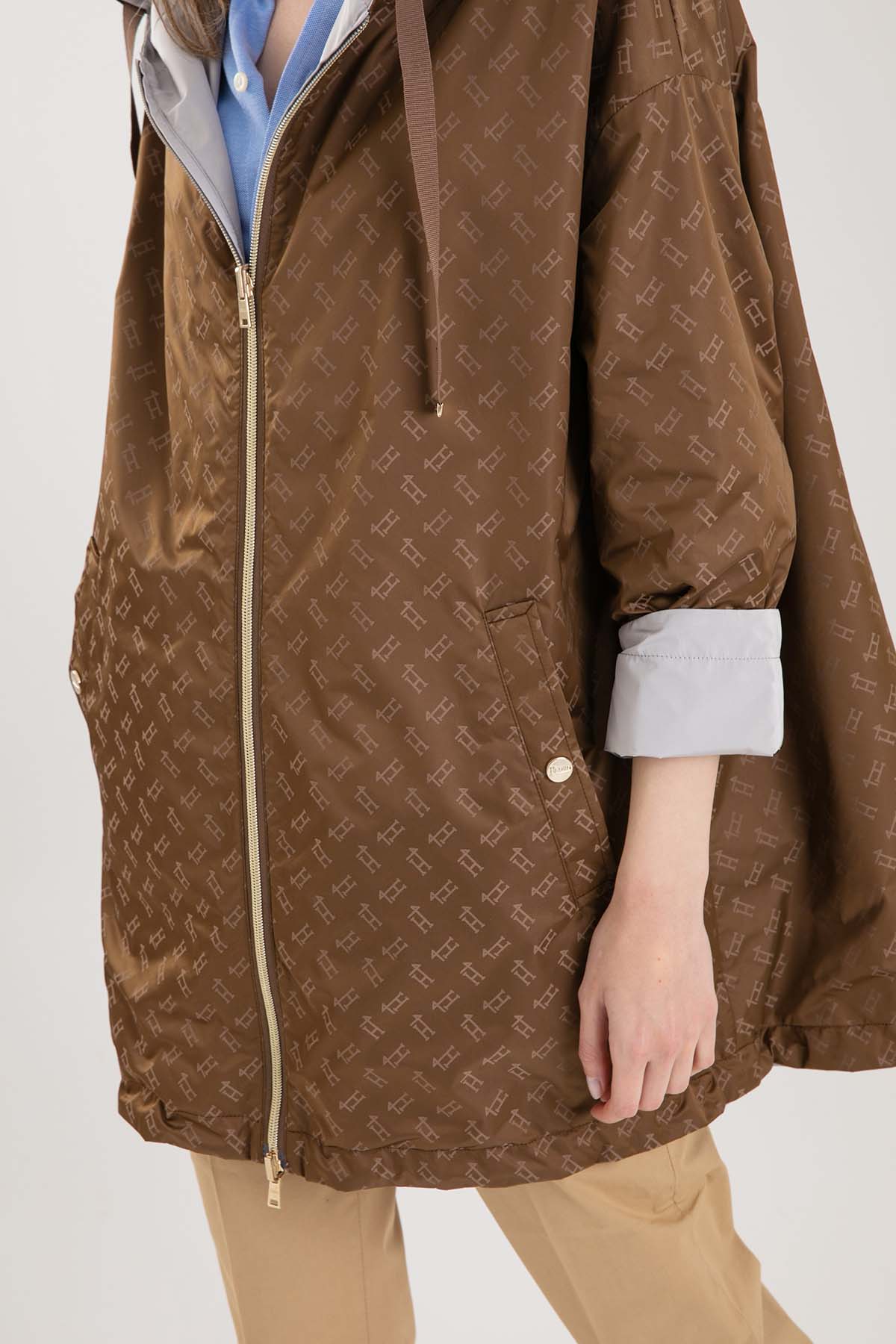 Herno Çift Taraflı Monogramlı Trençkot-Libas Trendy Fashion Store