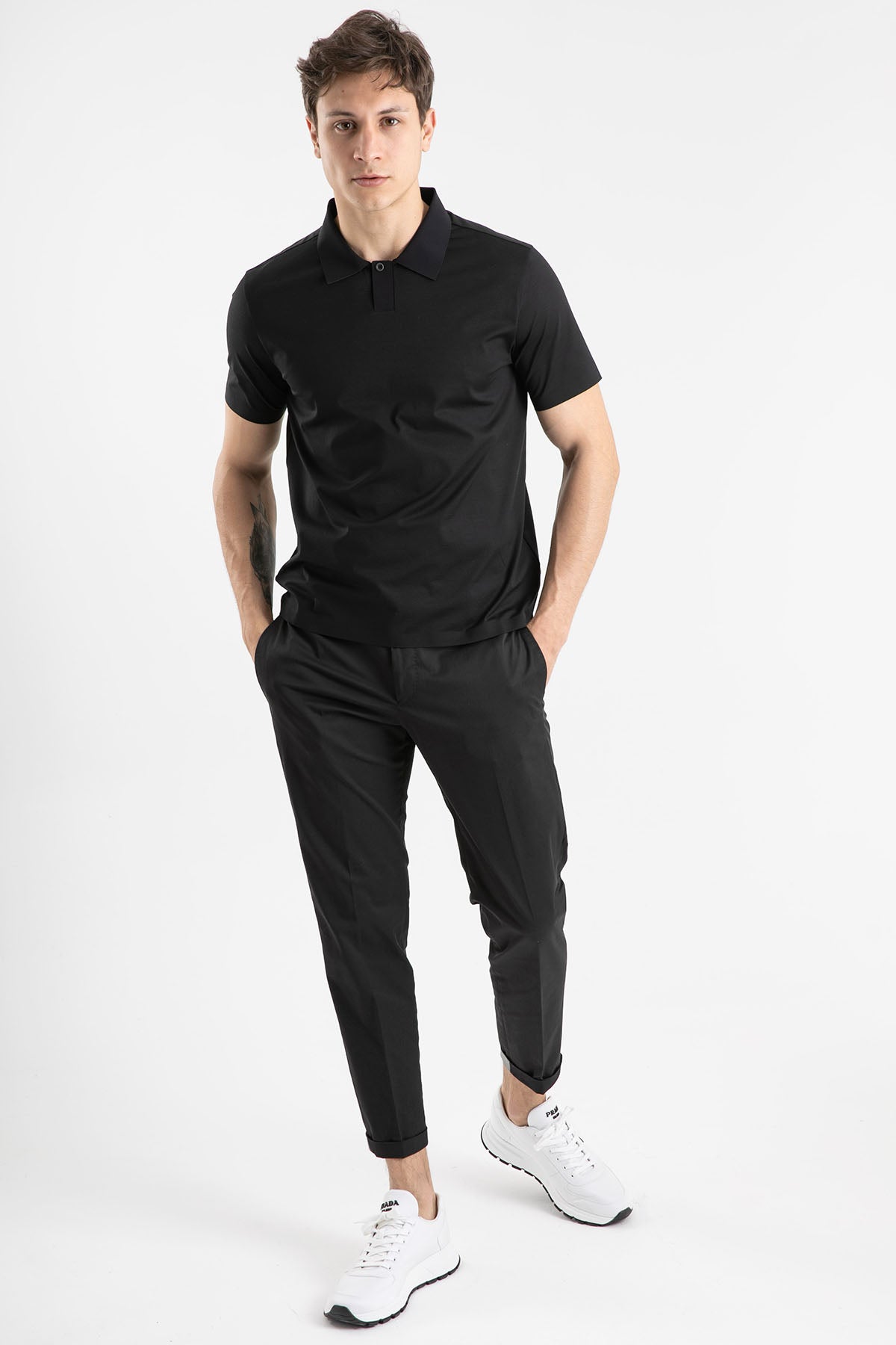 Herno Streç Polo Yaka T-shirt-Libas Trendy Fashion Store