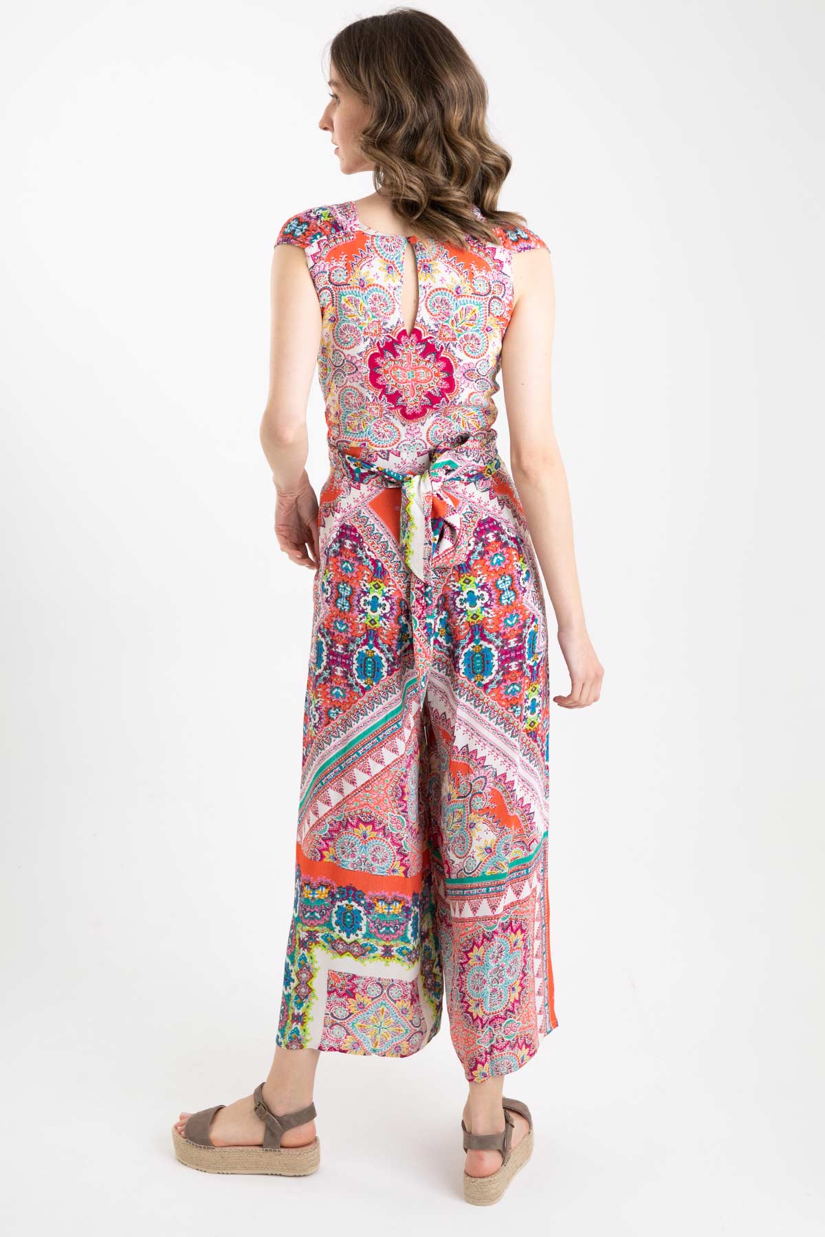 Rene Derhy Belden Çapraz Kuşaklı Maxi Tulum-Libas Trendy Fashion Store