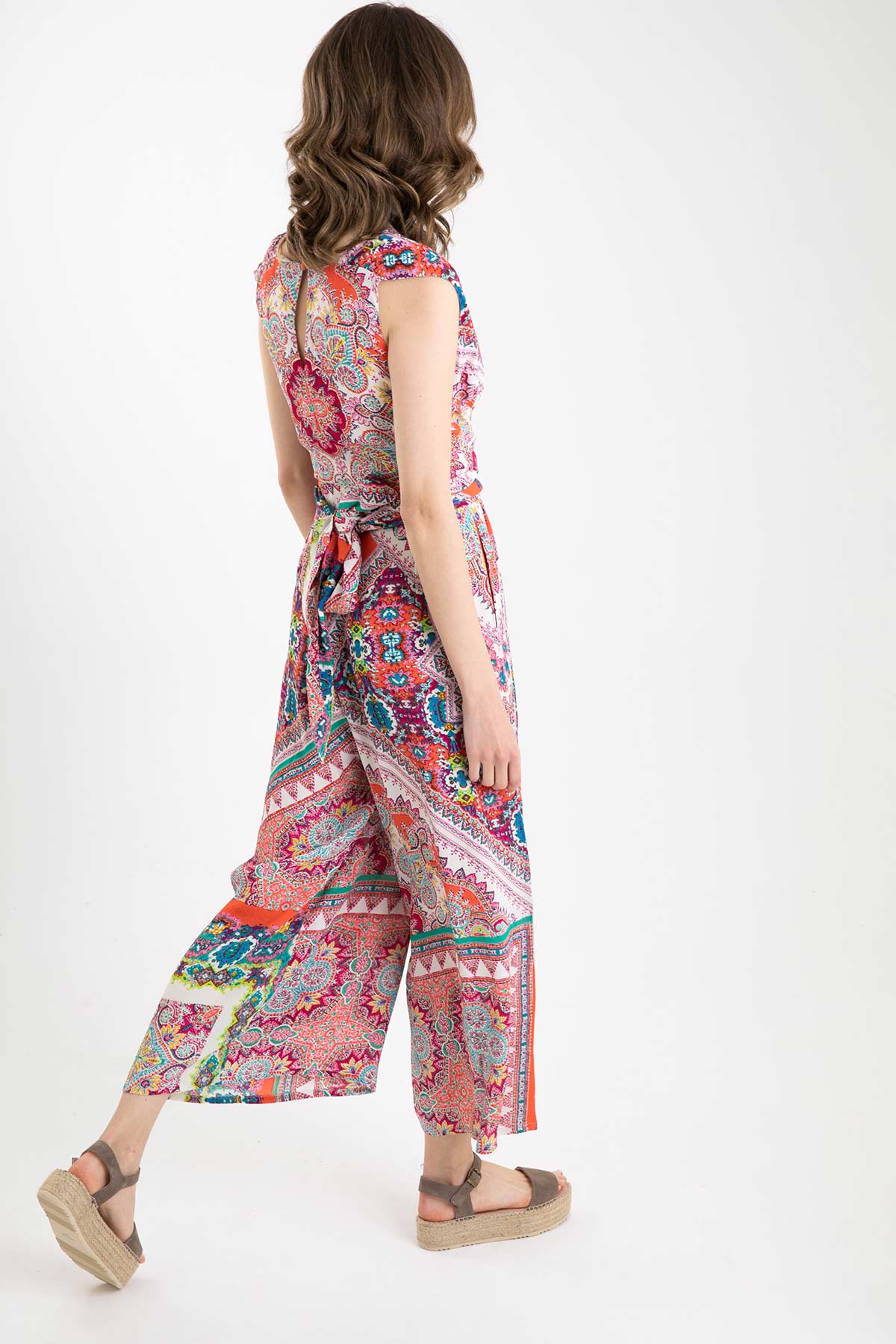 Rene Derhy Belden Çapraz Kuşaklı Maxi Tulum-Libas Trendy Fashion Store