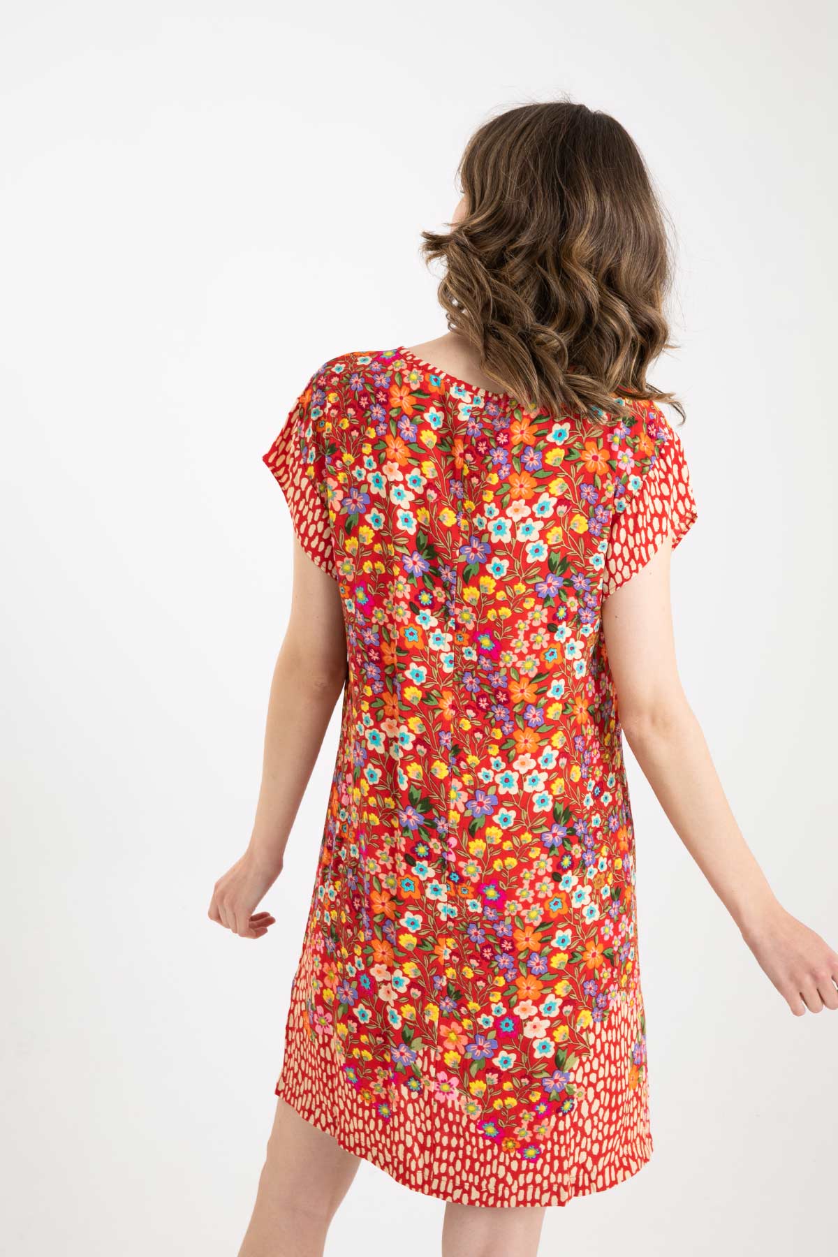 Rene Derhy Diz Üstü Desenli Elbise-Libas Trendy Fashion Store