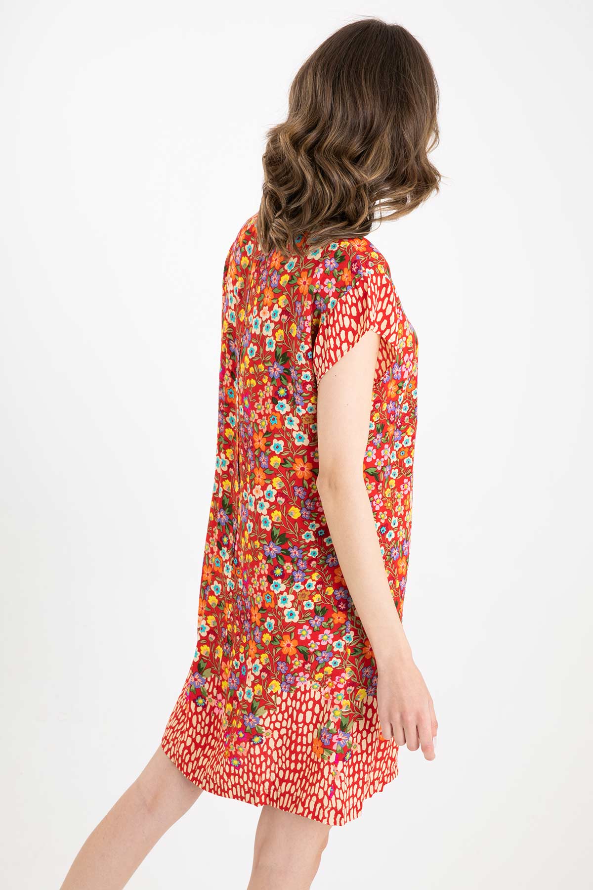 Rene Derhy Diz Üstü Desenli Elbise-Libas Trendy Fashion Store