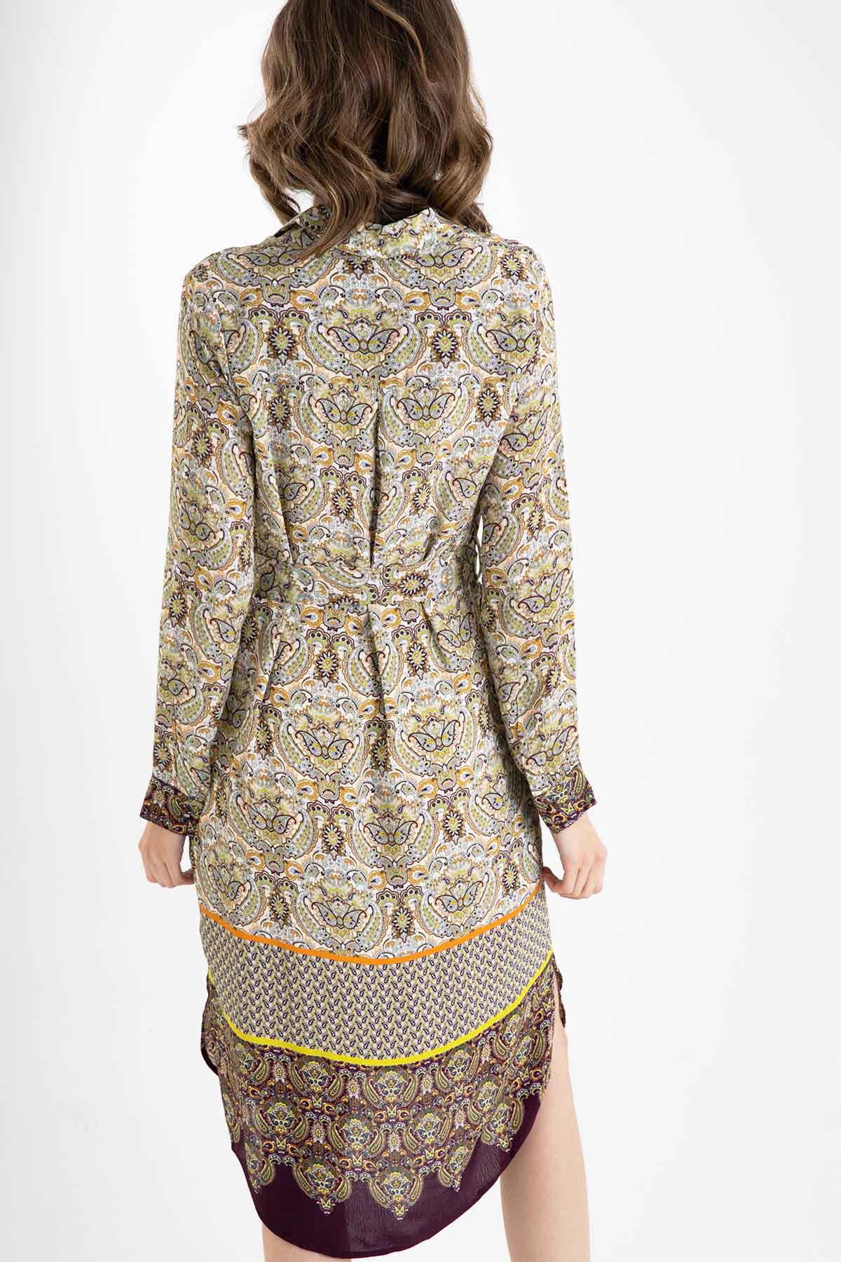 Rene Derhy Belden Kuşaklı Midi Elbise-Libas Trendy Fashion Store