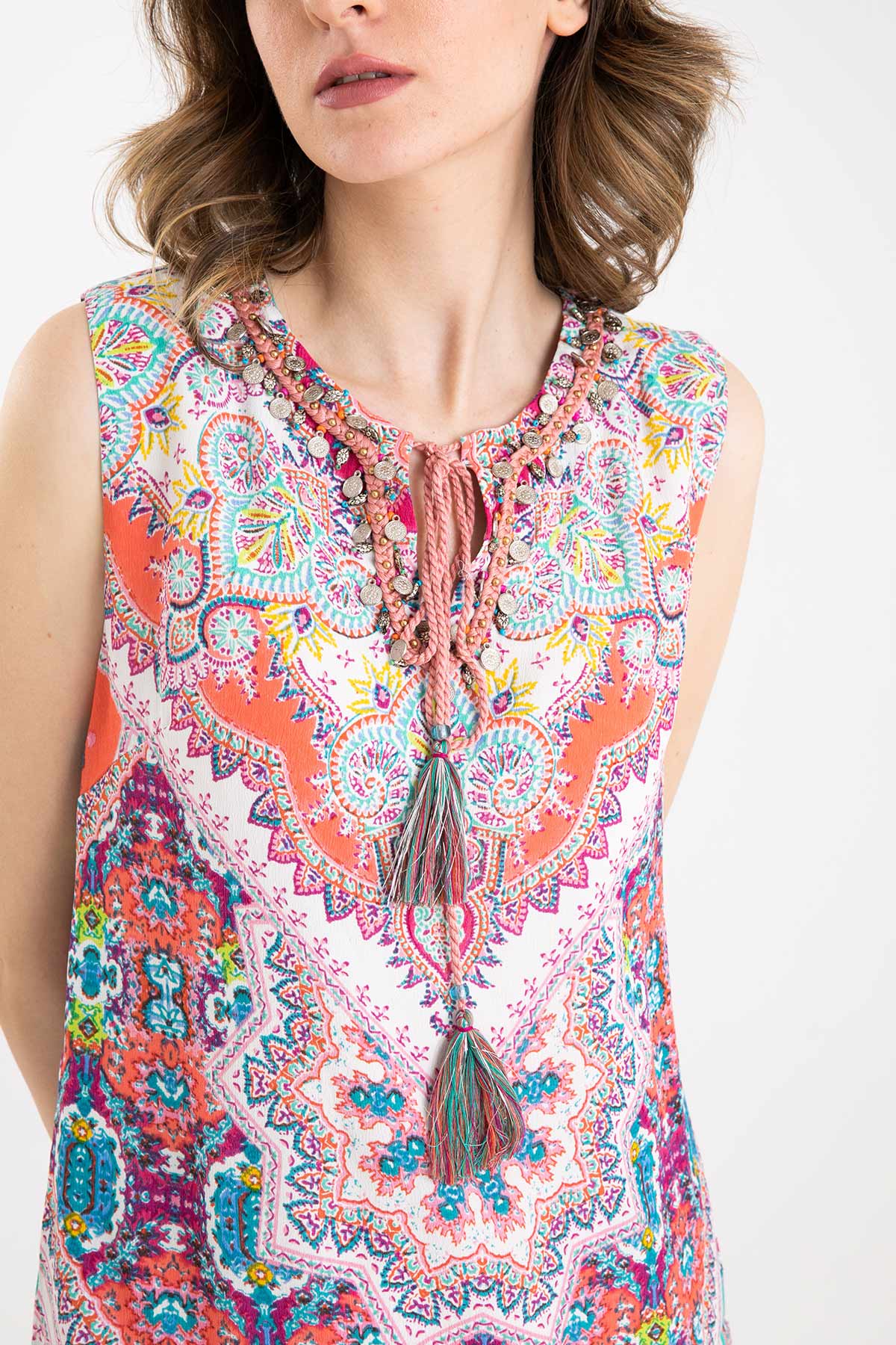 Rene Derhy Diz Üstü Kolsuz Elbise-Libas Trendy Fashion Store