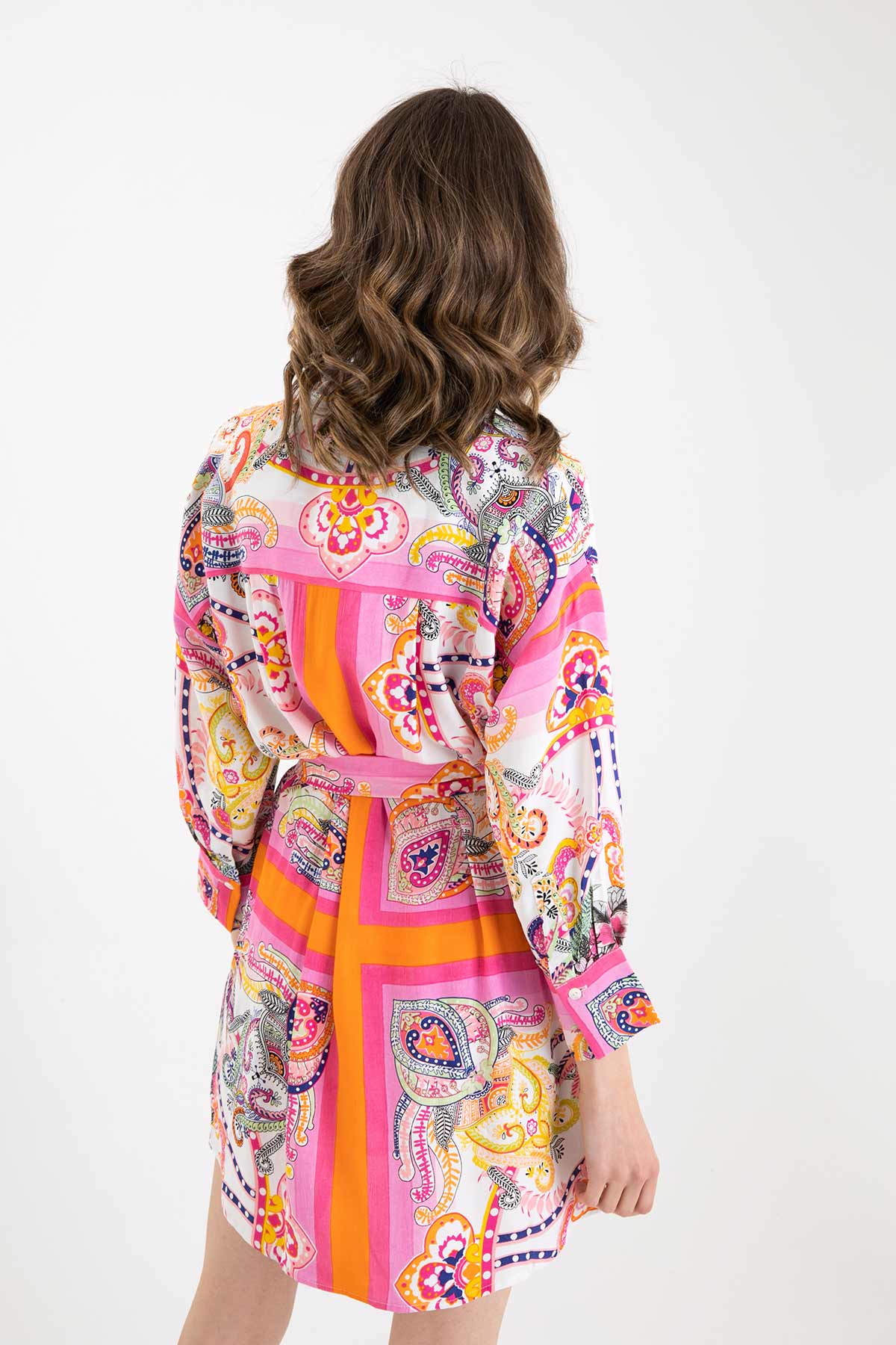 Rene Derhy Belden Kemerli Mini Elbise-Libas Trendy Fashion Store