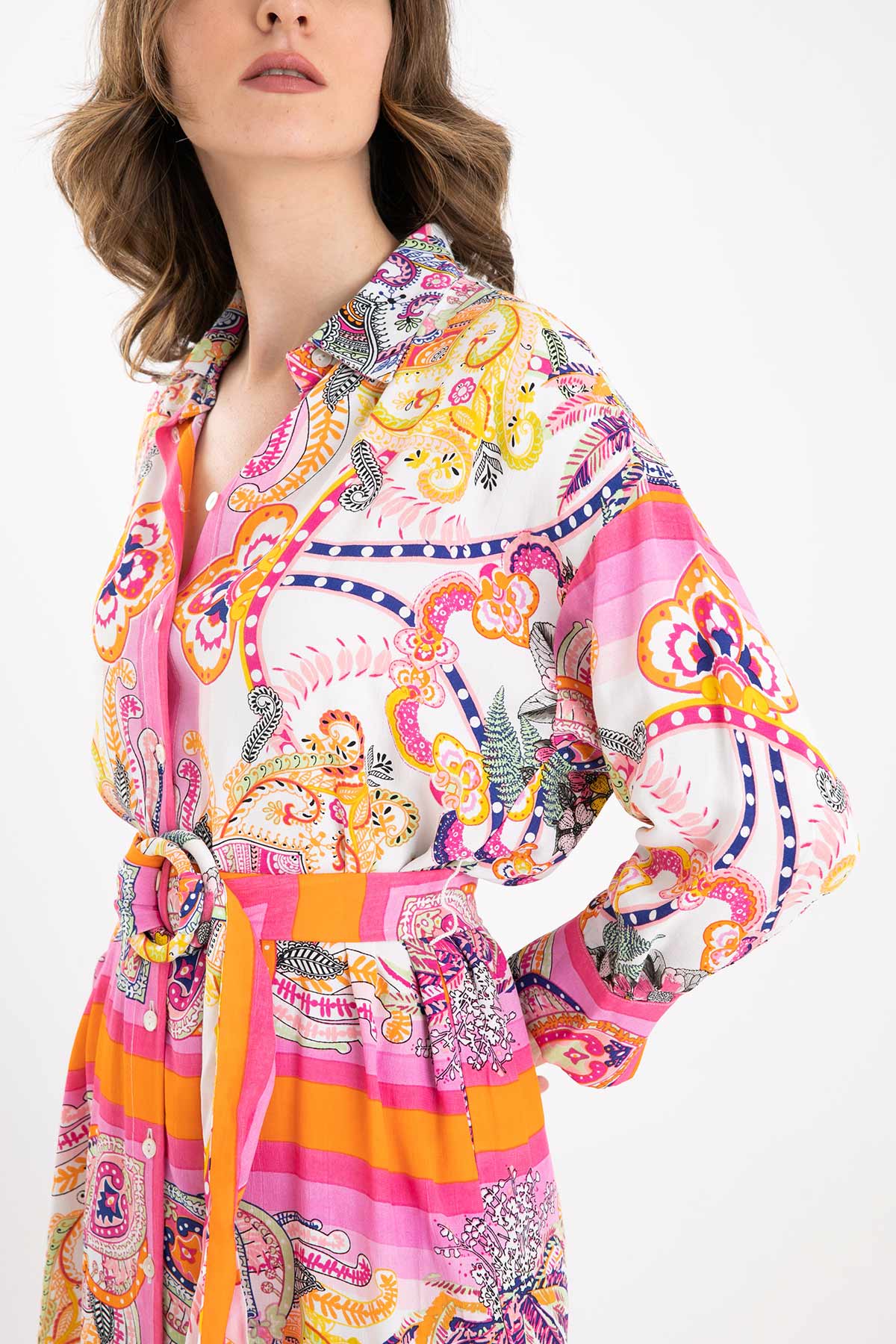 Rene Derhy Belden Kemerli Mini Elbise-Libas Trendy Fashion Store