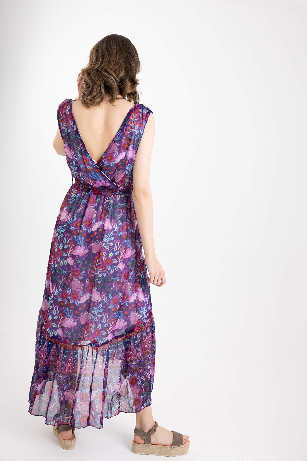 Rene Derhy Belden Kuşaklı Kruvaze Elbise-Libas Trendy Fashion Store