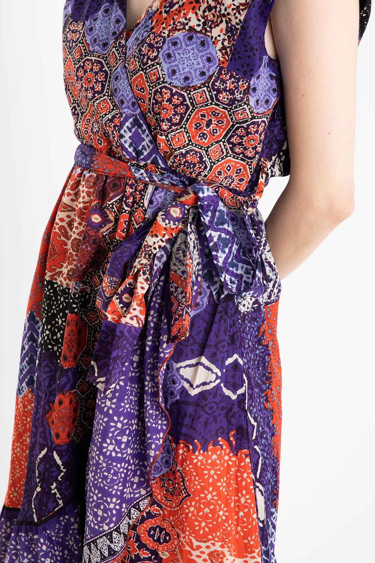 Rene Derhy Belden Kuşaklı Maxi Elbise-Libas Trendy Fashion Store