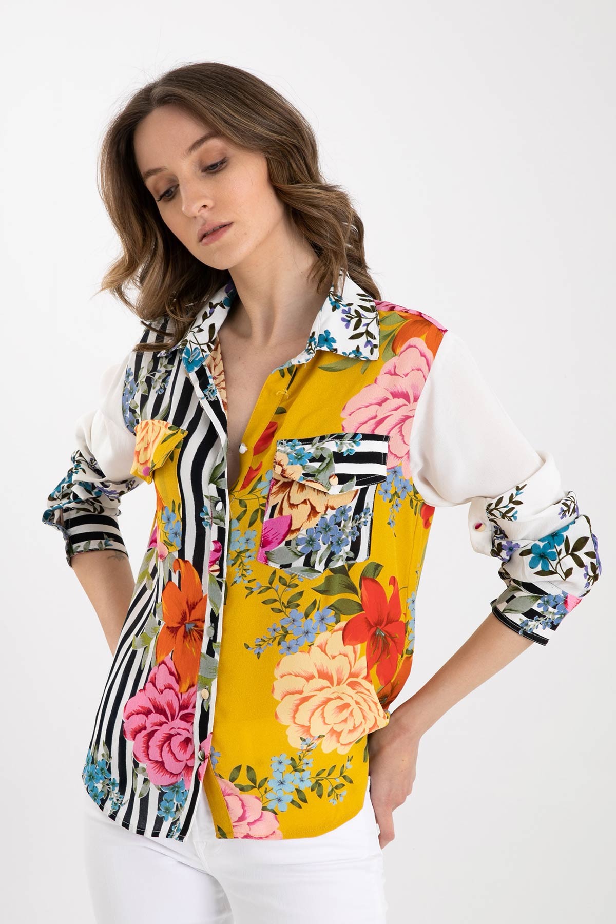 Rene Derhy Cep Detaylı Desenli Gömlek-Libas Trendy Fashion Store