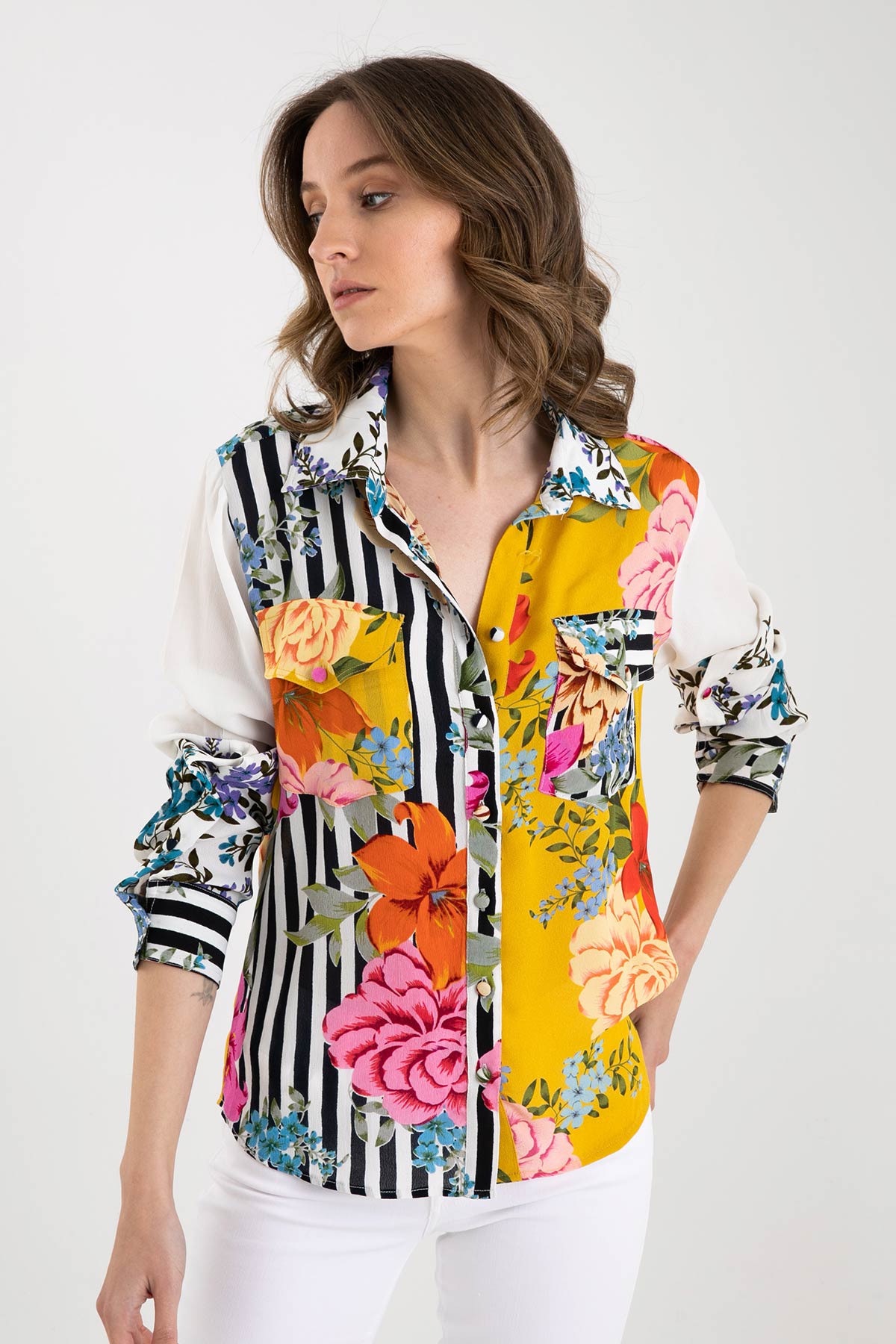 Rene Derhy Cep Detaylı Desenli Gömlek-Libas Trendy Fashion Store