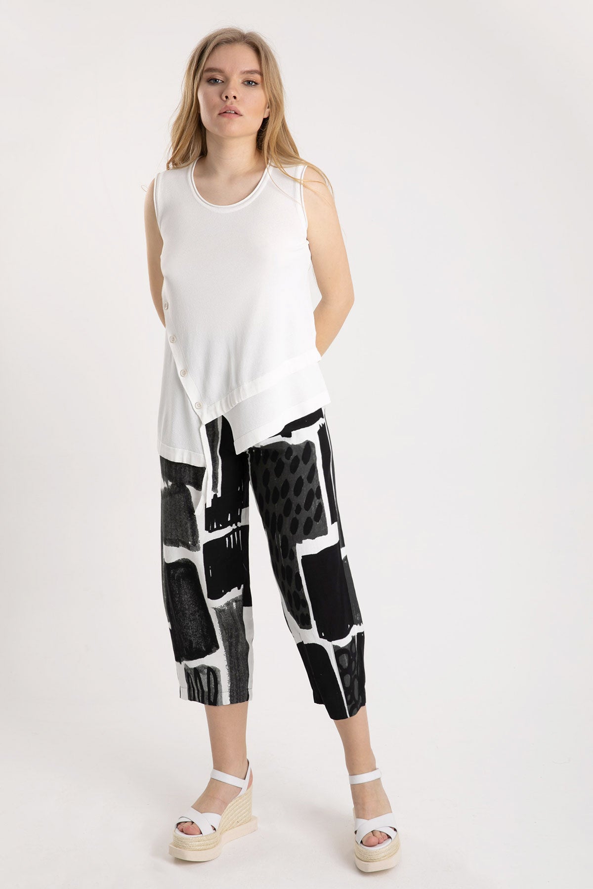 Crea Concept Düğme Detaylı Asimetrik Bluz-Libas Trendy Fashion Store