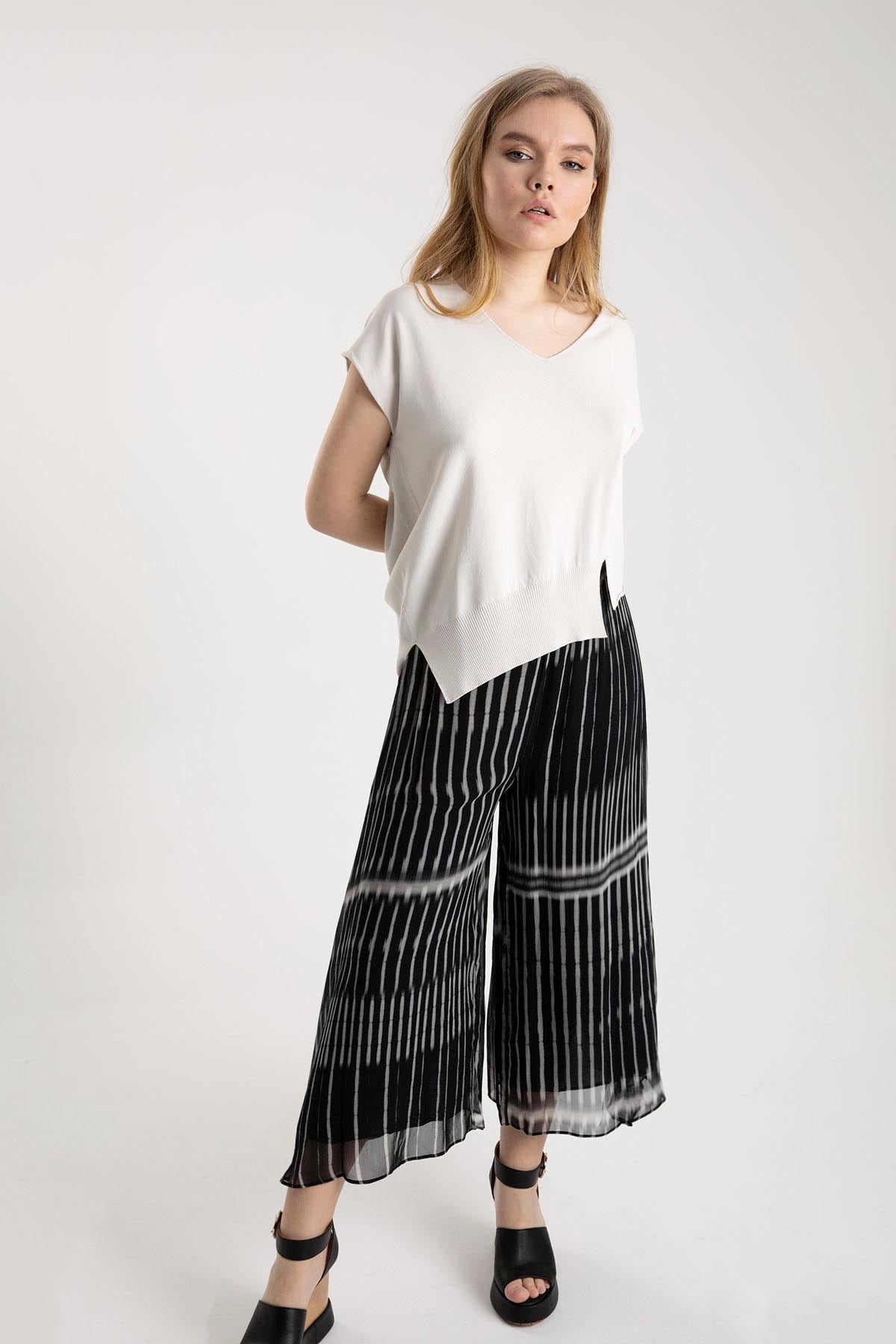 Crea Concept V Yakalı Asimetrik Bluz-Libas Trendy Fashion Store