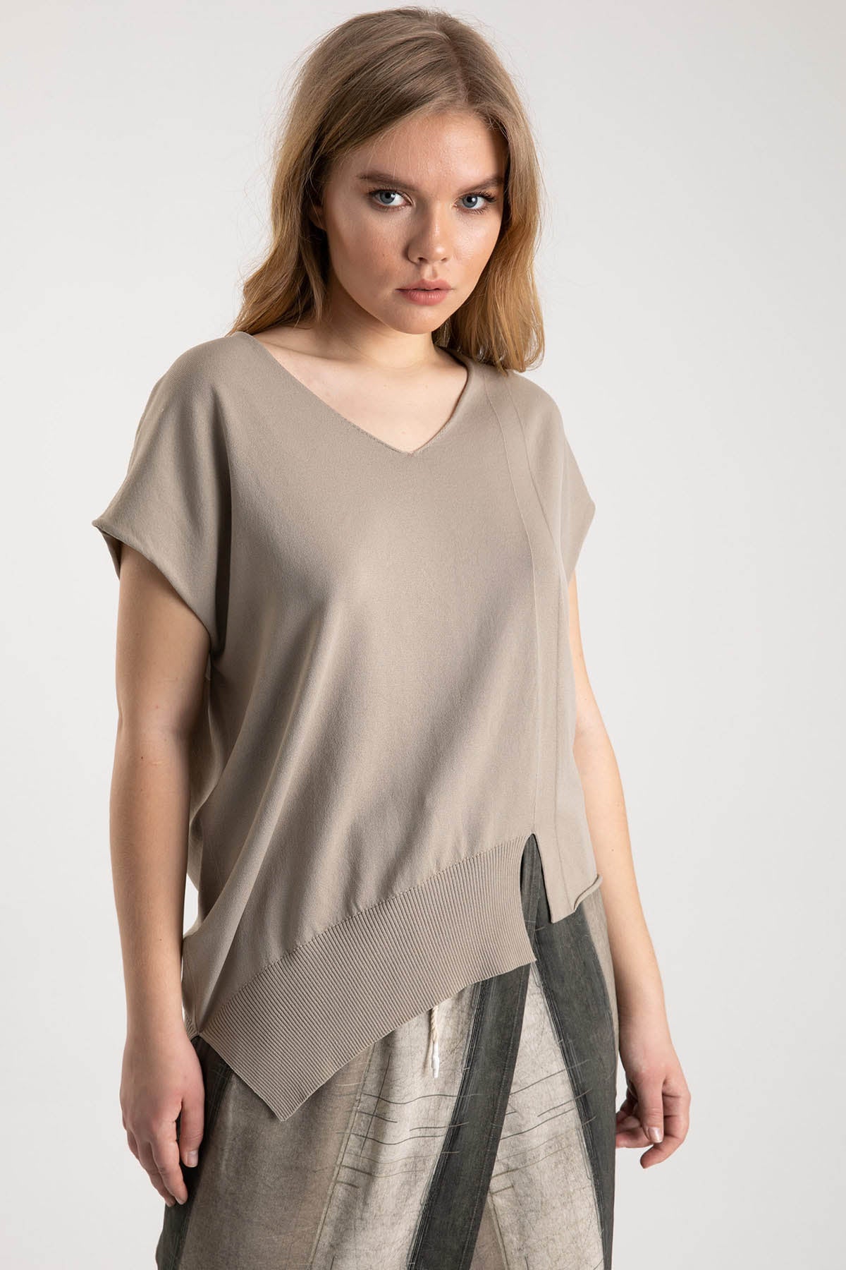 Crea Concept V Yaka Asimetrik Bluz-Libas Trendy Fashion Store