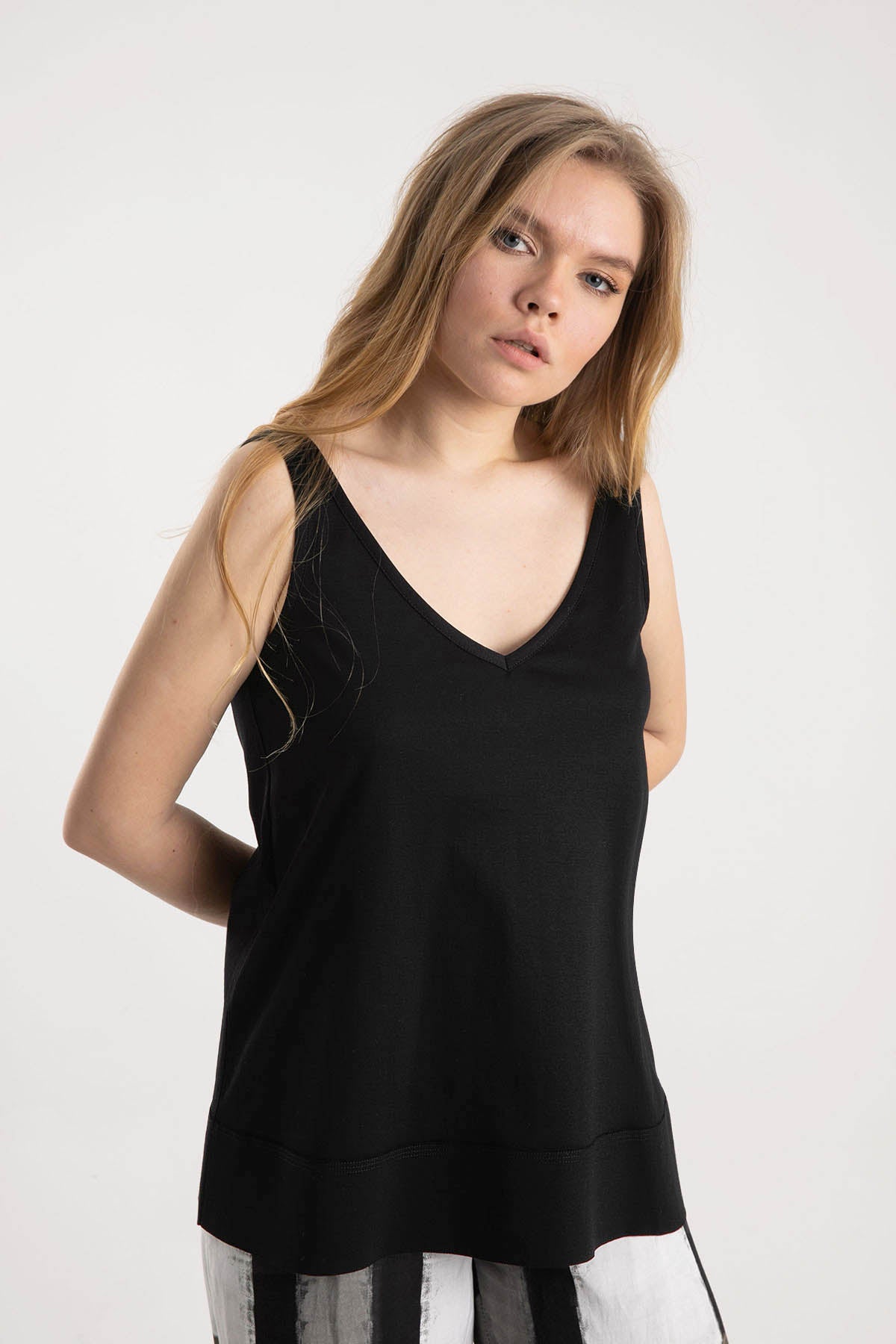 Crea Concept V Yaka Kolsuz Bluz-Libas Trendy Fashion Store