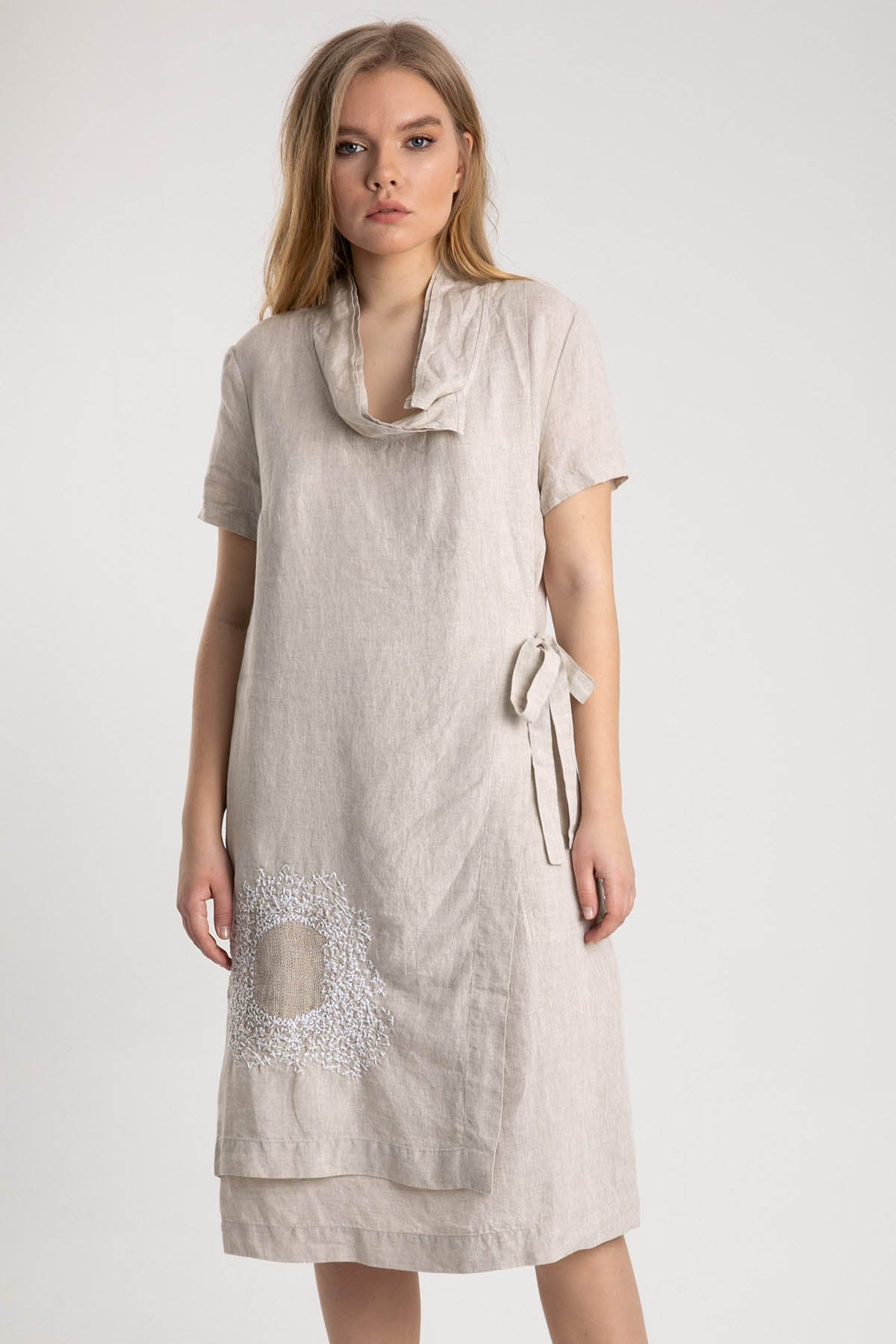 Crea Concept Degaje Yaka Bağlamalı Anvelop Elbise-Libas Trendy Fashion Store