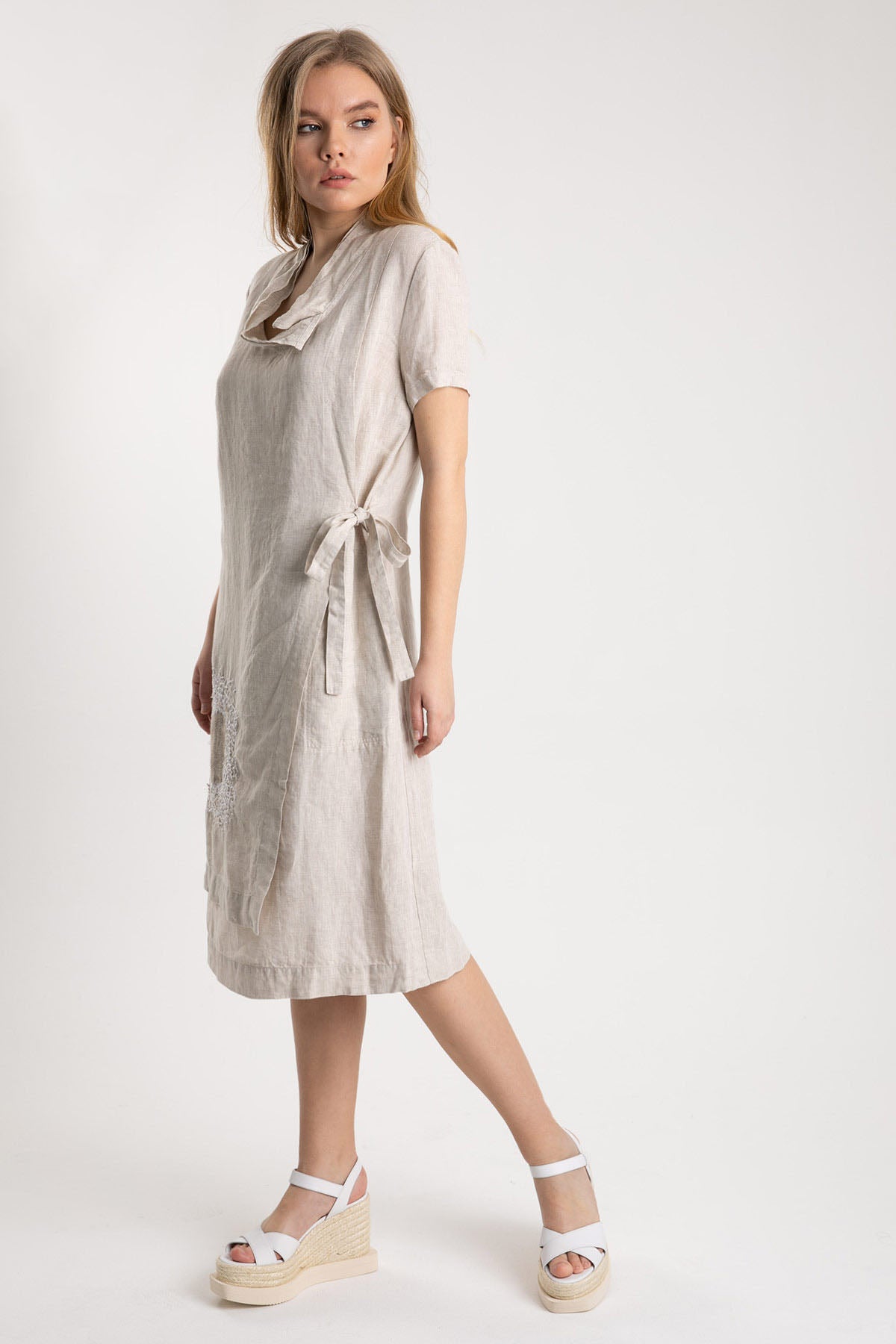 Crea Concept Degaje Yaka Bağlamalı Anvelop Elbise-Libas Trendy Fashion Store