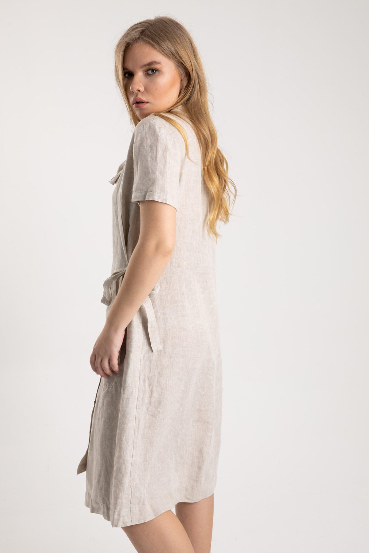 Crea Concept Degaje Yaka Bağlamalı Anvelop Elbise-Libas Trendy Fashion Store