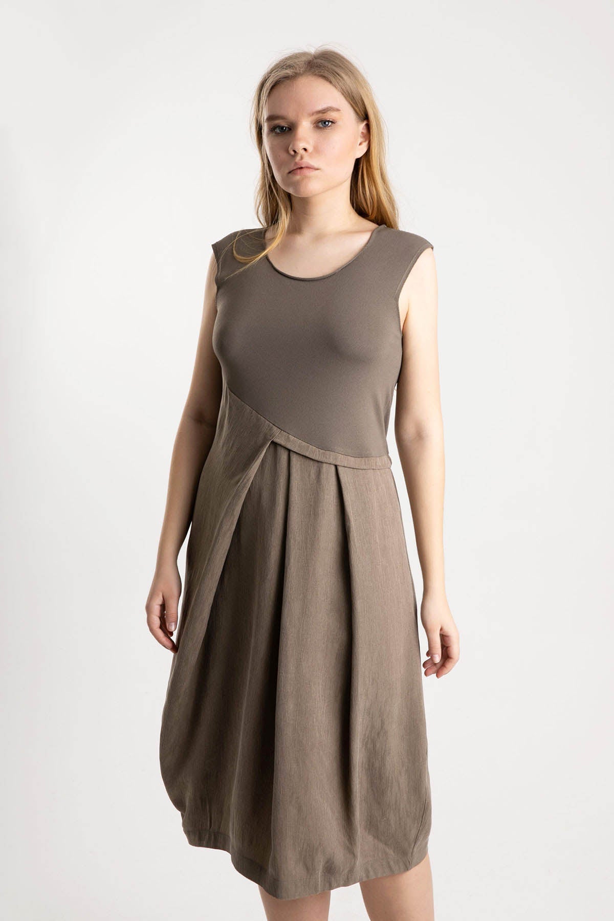 Crea Concept Volanlı Kolsuz Elbise-Libas Trendy Fashion Store