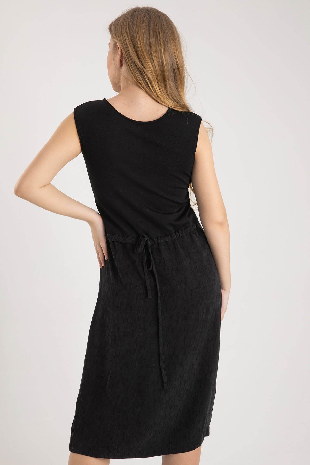 Crea Concept Belden Büzgülü Kolsuz Elbise-Libas Trendy Fashion Store