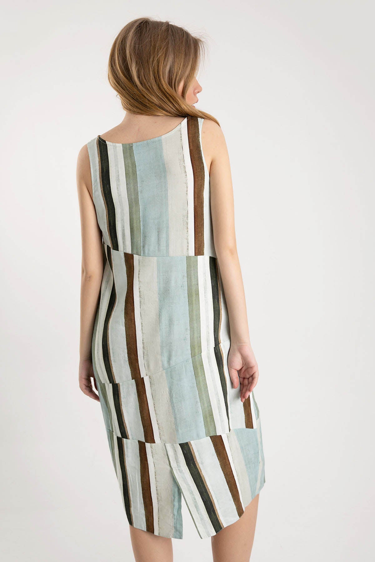 Crea Concept Yuvarlak Yaka Kolsuz Midi Elbise-Libas Trendy Fashion Store