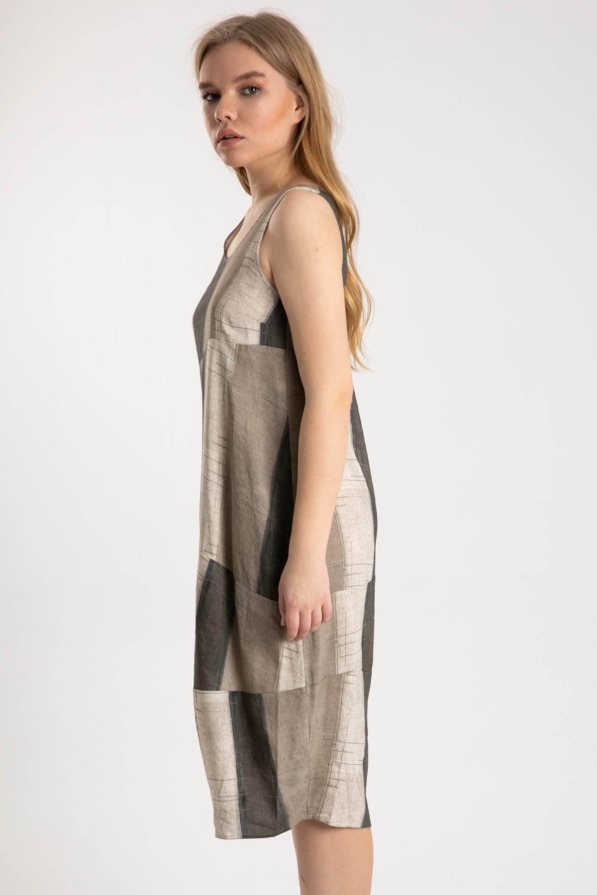 Crea Concept Yuvarlak Yaka Kolsuz Elbise-Libas Trendy Fashion Store