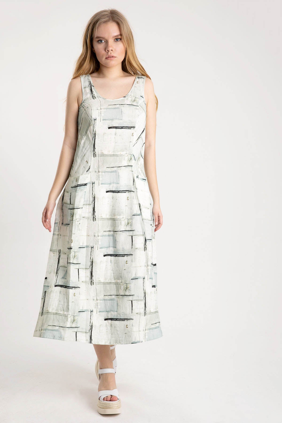 Crea Concept Spor Cepli Kolsuz Maxi Elbise-Libas Trendy Fashion Store