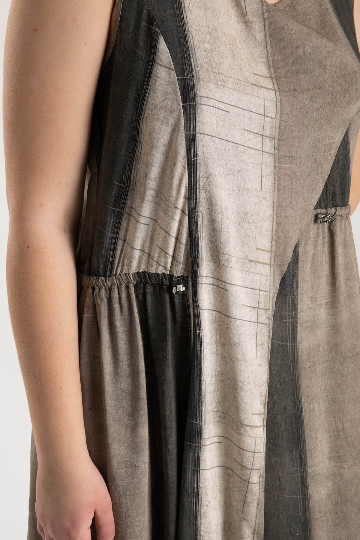 Crea Concept Asimetrik Belden Büzgülü Elbise-Libas Trendy Fashion Store