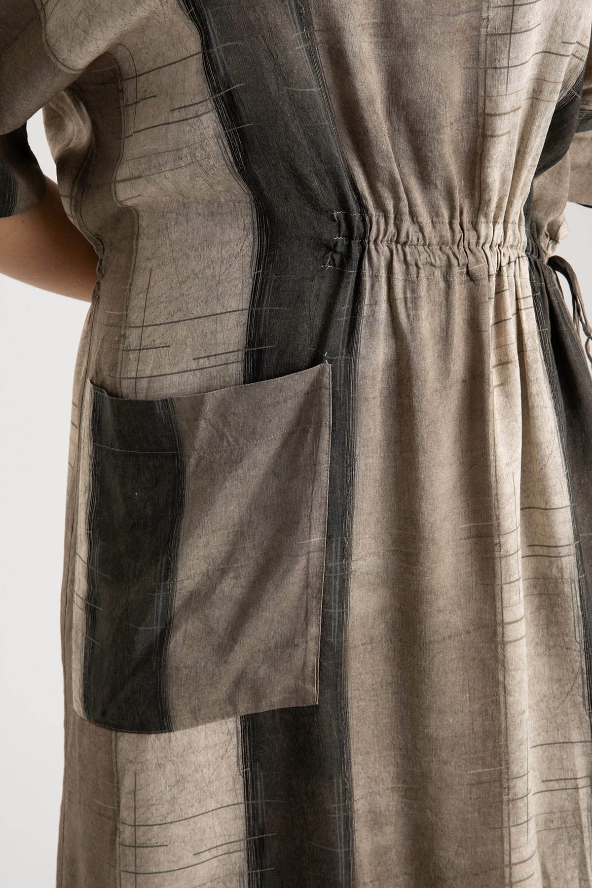 Crea Concept Spor Cepli Belden Büzgülü Midi Elbise-Libas Trendy Fashion Store