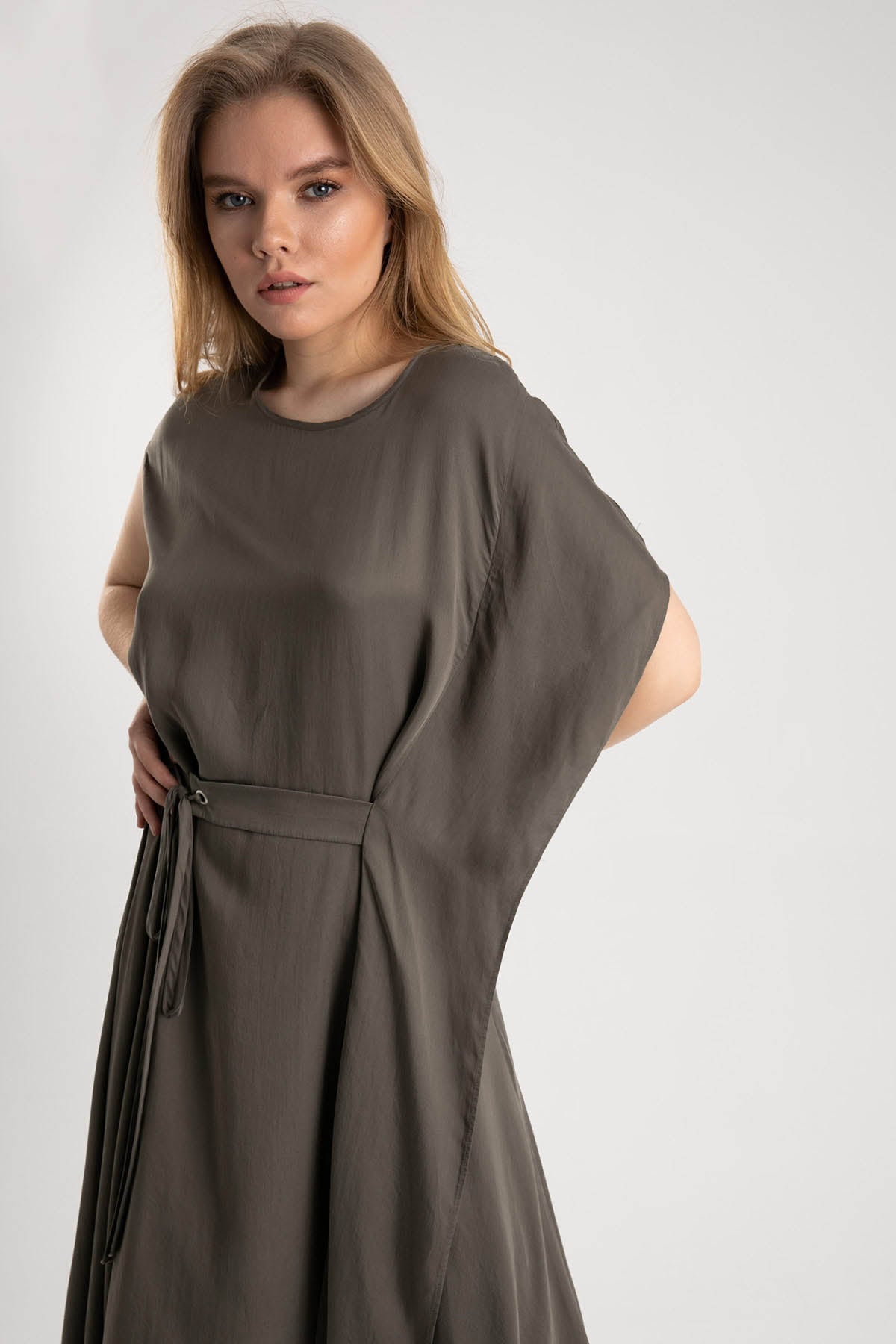 Crea Concept Belden Kuşaklı Midi Elbise-Libas Trendy Fashion Store