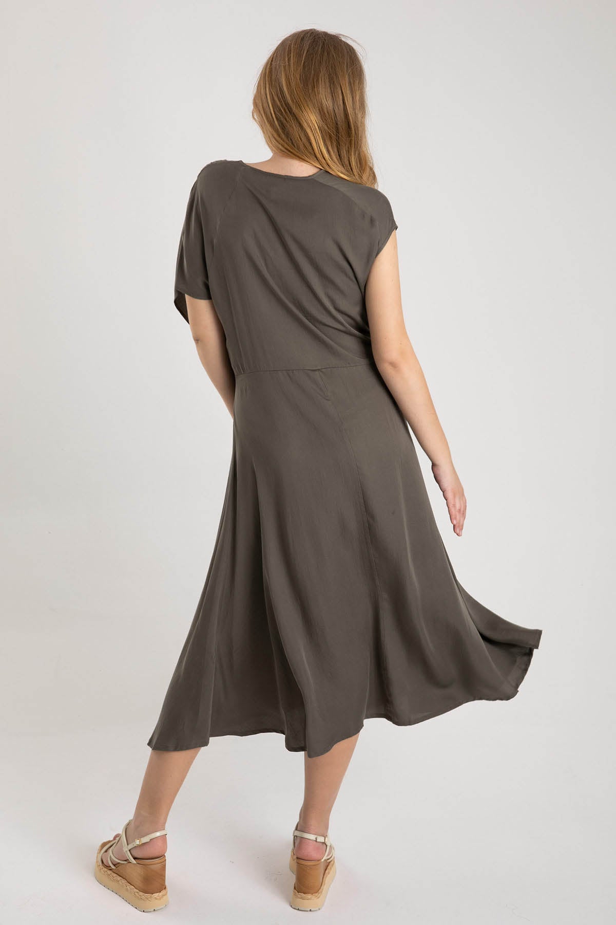 Crea Concept Belden Kuşaklı Midi Elbise-Libas Trendy Fashion Store