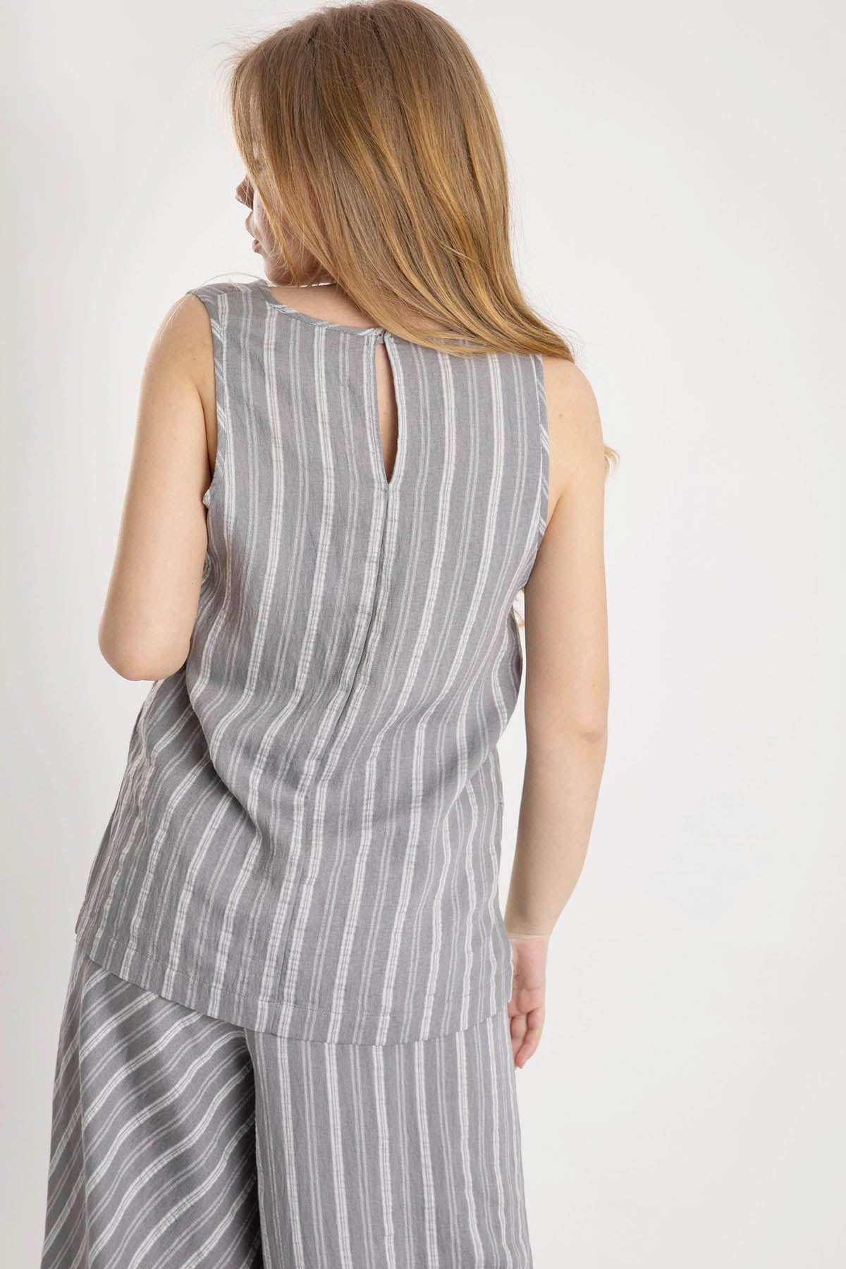 Crea Concept Çizgili Asimetrik Bluz-Libas Trendy Fashion Store