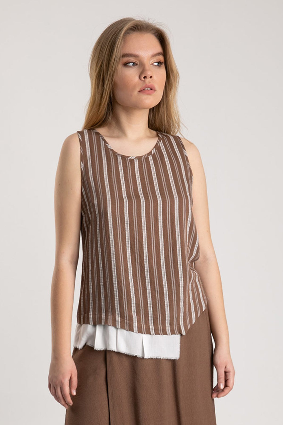 Crea Concept Çizgili Asimetrik Bluz-Libas Trendy Fashion Store