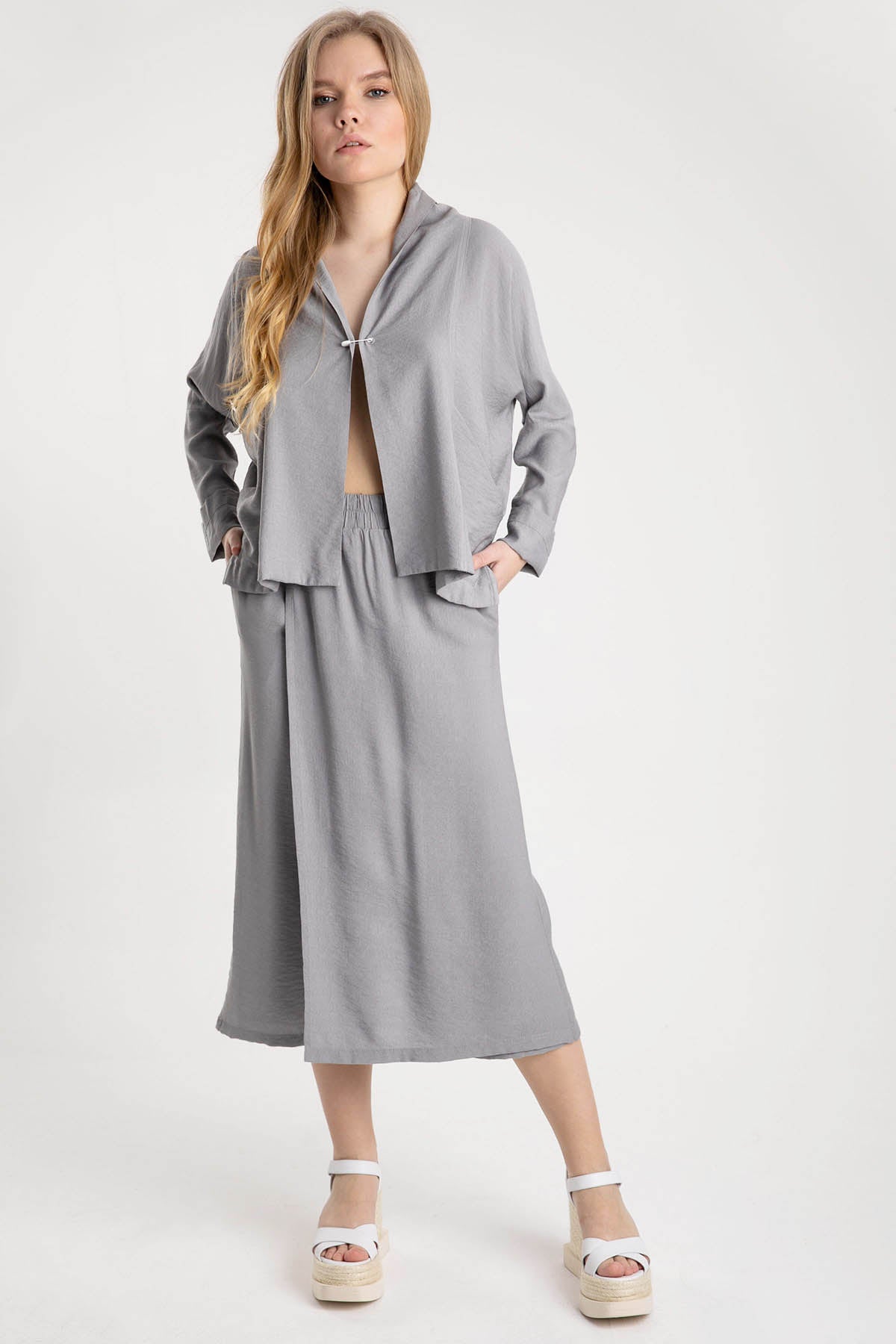 Crea Concept Belden Büzgü Bağlamalı Ceket-Libas Trendy Fashion Store