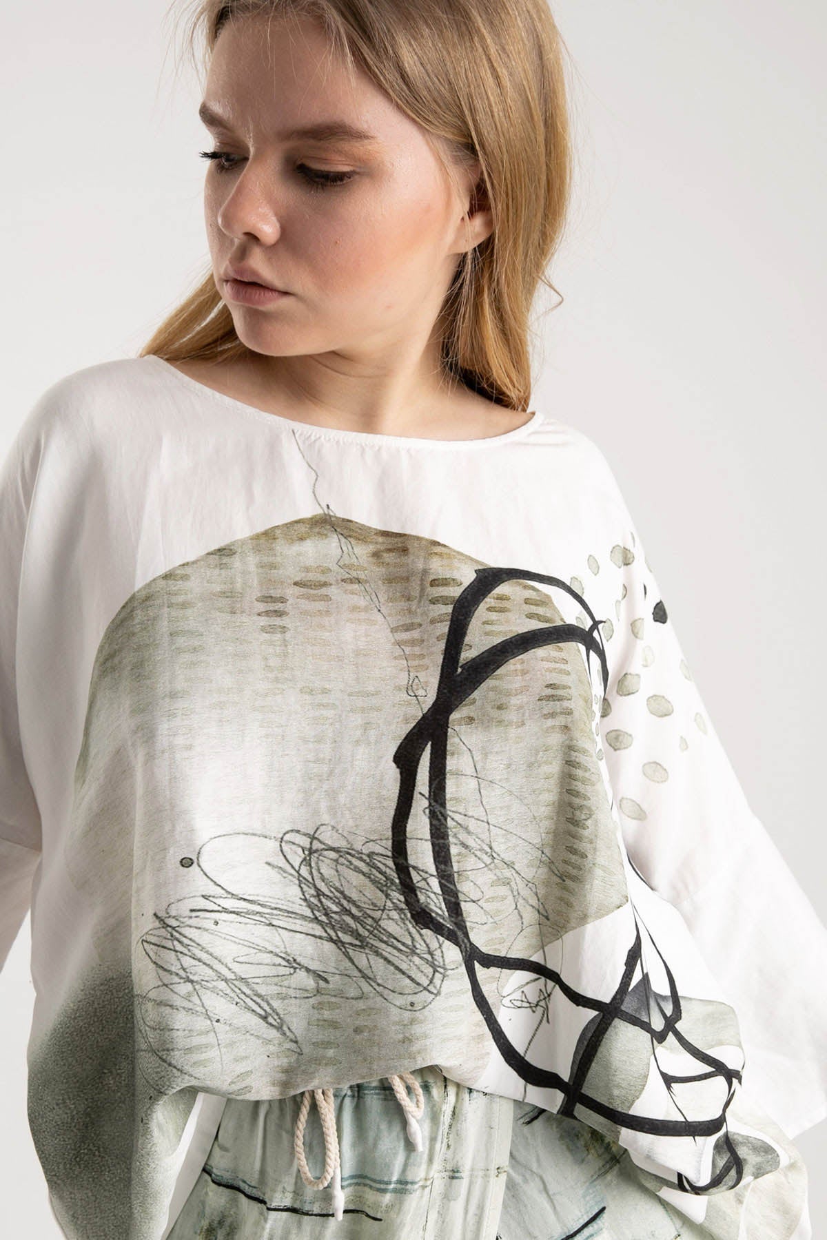Crea Concept Geniş Kesim Uzun Kollu Bluz-Libas Trendy Fashion Store