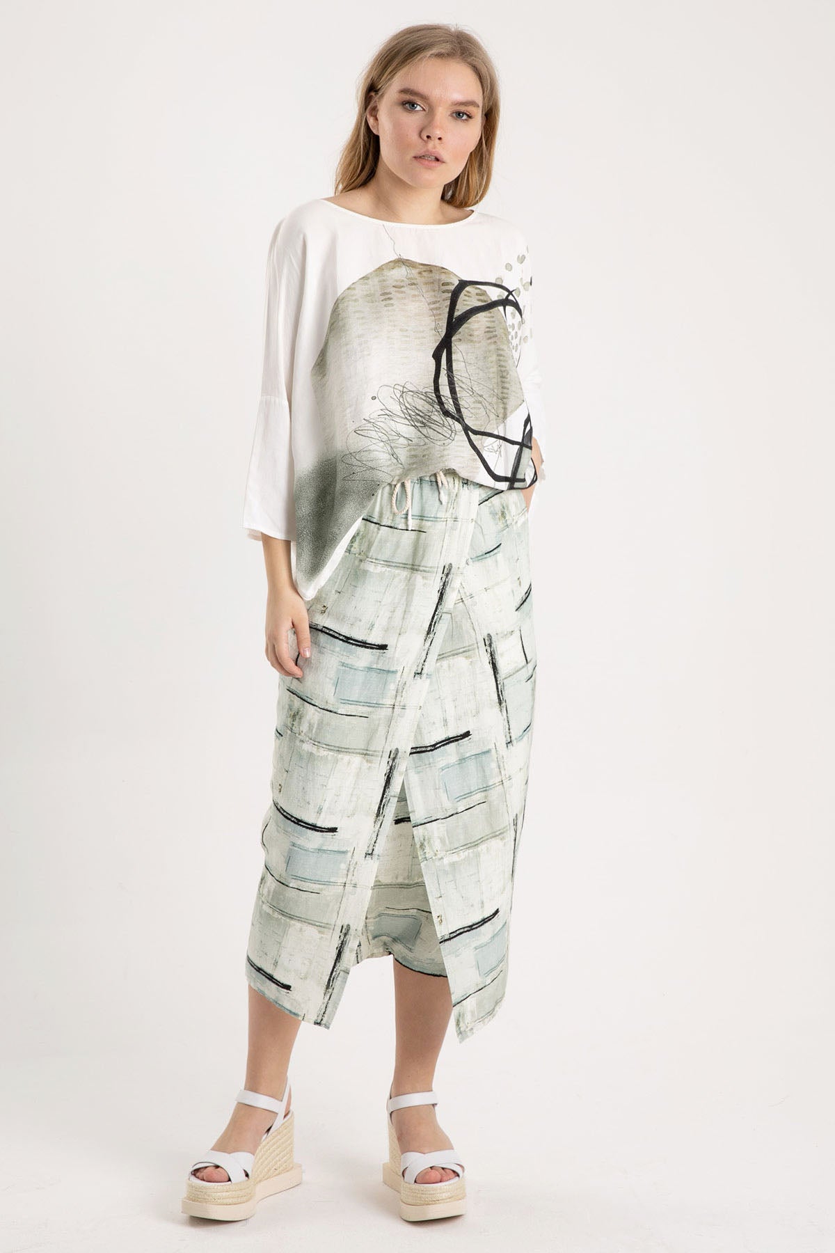 Crea Concept Geniş Kesim Uzun Kollu Bluz-Libas Trendy Fashion Store