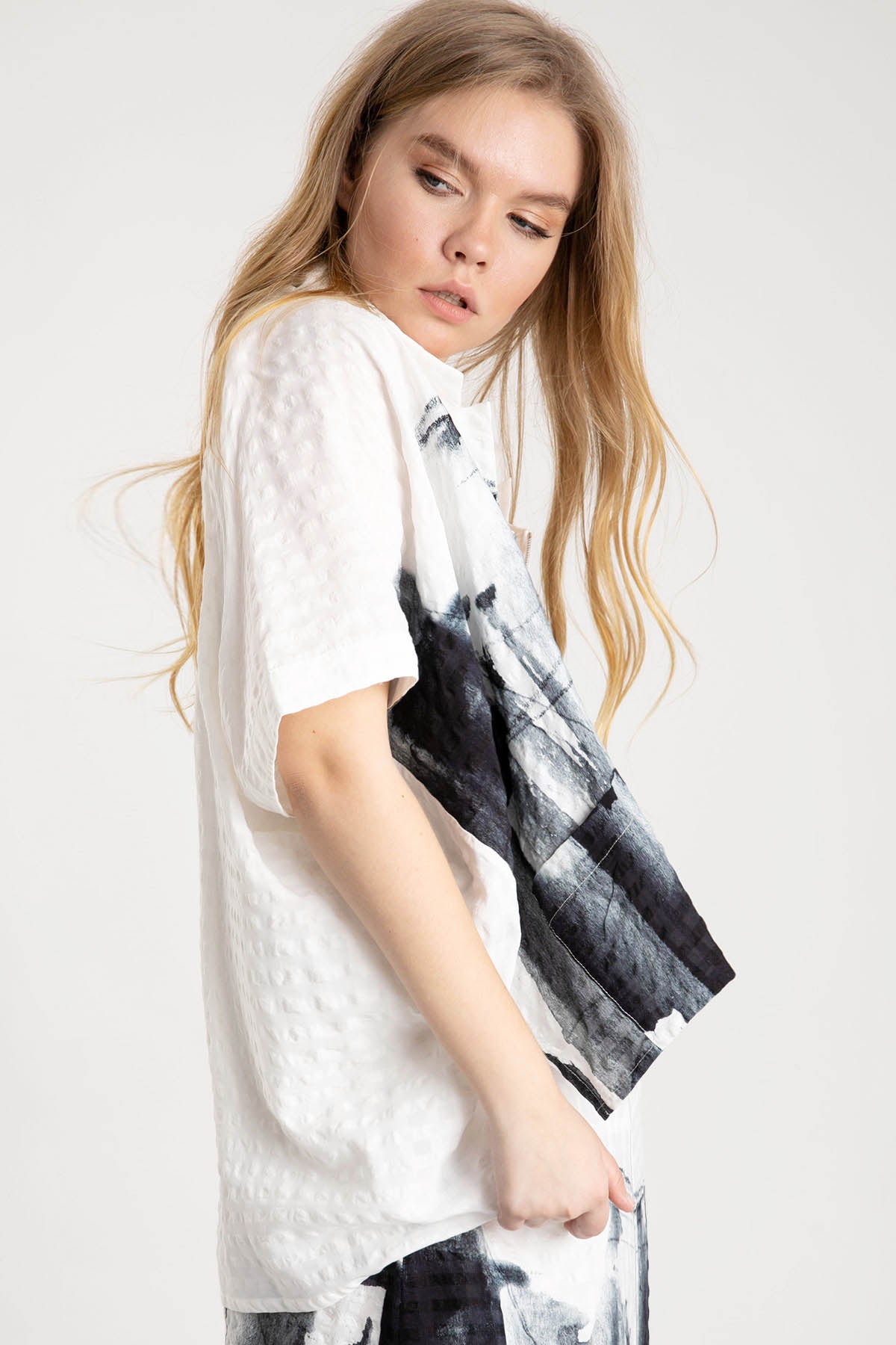 Crea Concept Kamp Yaka Kısa Kollu Ceket-Libas Trendy Fashion Store