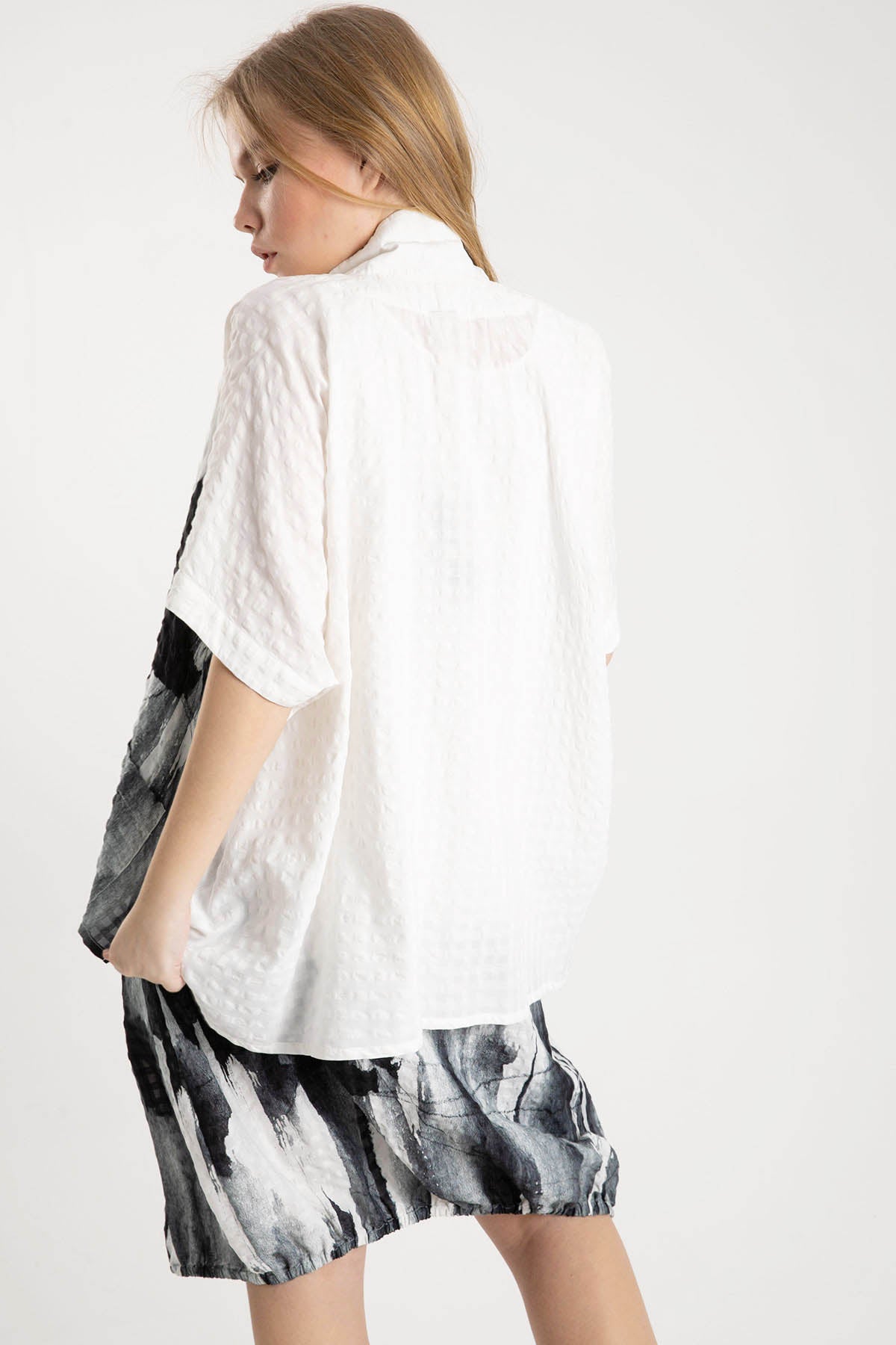 Crea Concept Kamp Yaka Kısa Kollu Ceket-Libas Trendy Fashion Store