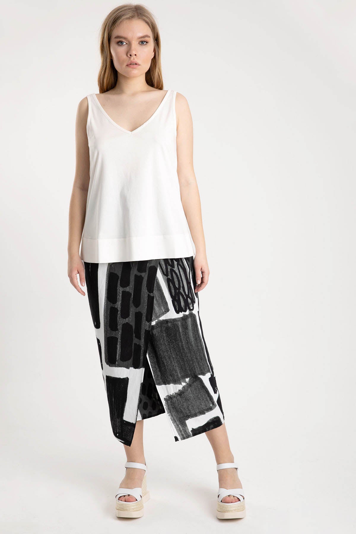 Crea Concept Beli Lastikli Kruvaze Midi Etek-Libas Trendy Fashion Store