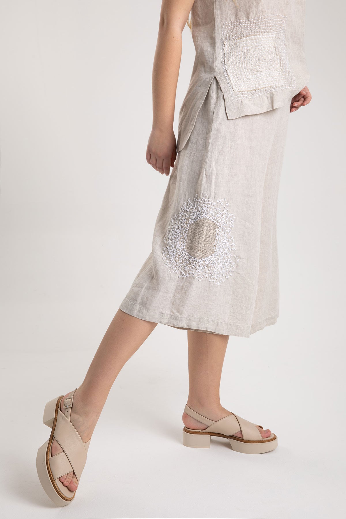 Crea Concept Crop Paça Keten Pantolon-Libas Trendy Fashion Store