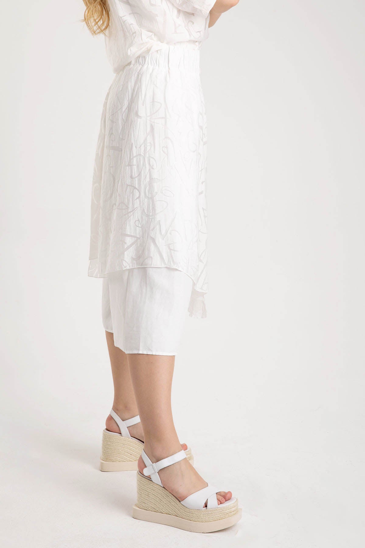 Crea Concept Yakma Desenli Beli Lastikli Pantolon-Libas Trendy Fashion Store